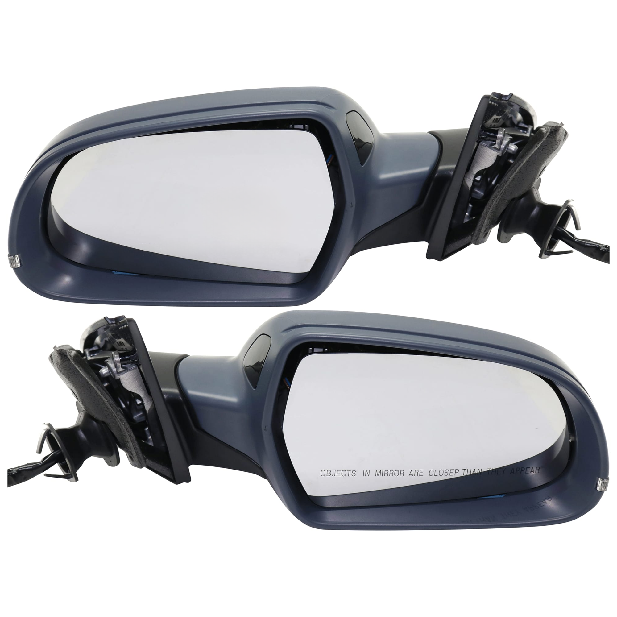 AM A4 S4-12-16 MIRROR RH AND LH Power Power Folding Heated Paintable w Signal Light No Auto dimming and Memory with Blind Spot Light in Housing Sedan Wagon SKU SET JAU09ER S Partslink AU1320140 AU1321140 OEM 8K1857409AH01C PFM 8K1857410AH