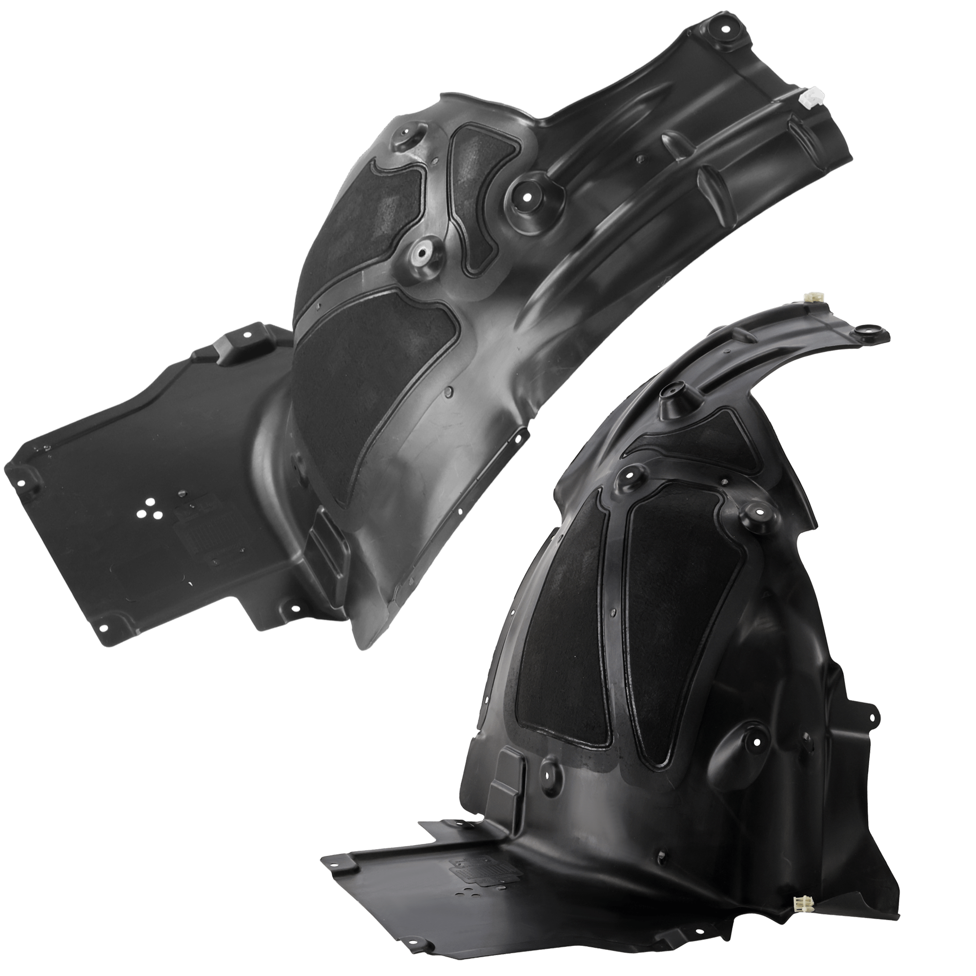 AM 4 SERIES 21-24 FRONT FENDER LINER RH AND LH Rear Section Heat Form w o Insulation Foam Coupe Convertible G22 G23 Body SKU SET JB22210001 Partslink BM1248166 BM1249166 OEM 51717447161-51717447162