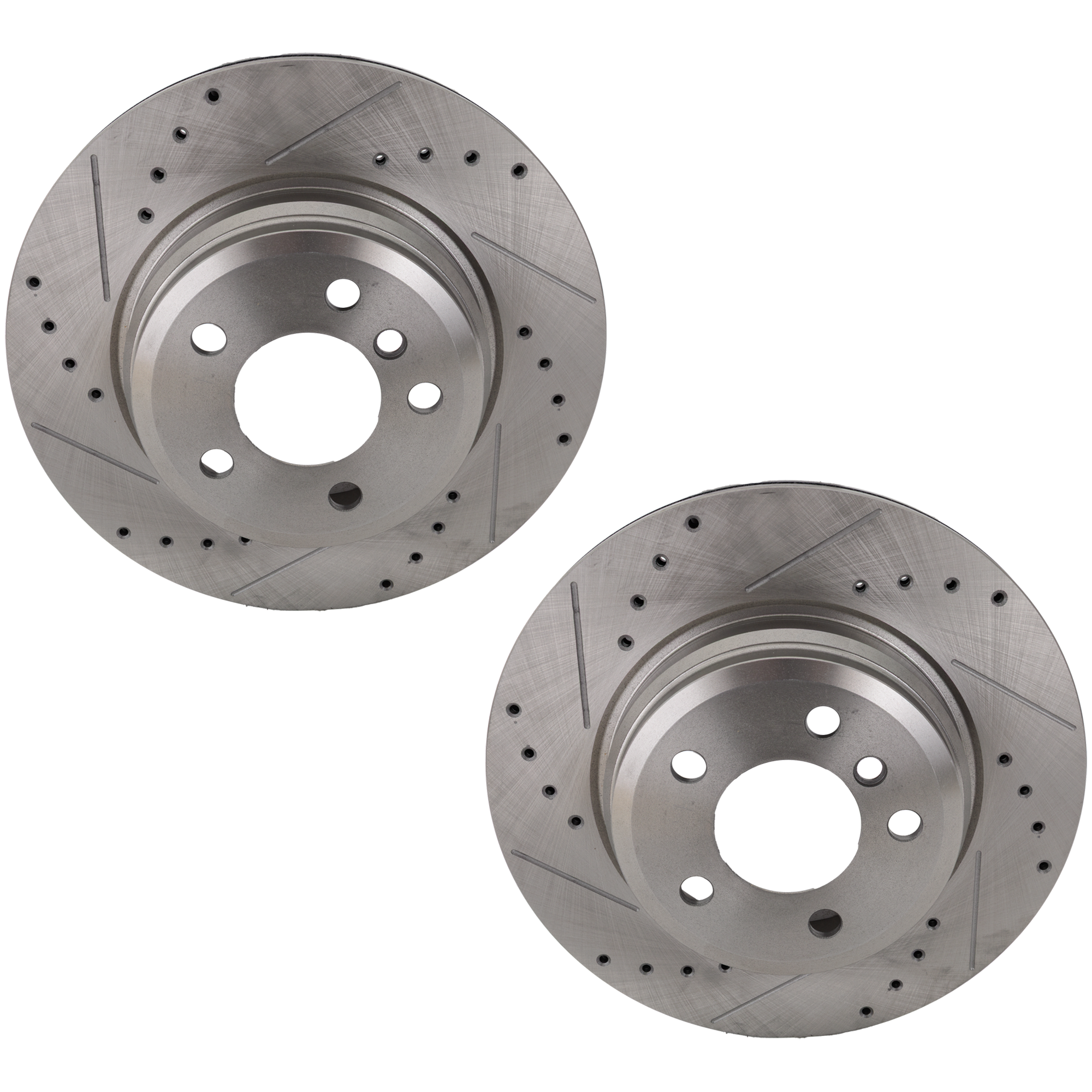 AM 3 SERIES 12-19-4 SERIES 14-20 REAR BRAKE DISC RH AND LH Drilled and Slotted SKU SET JB27110011DRS2 OEM 45618-850448-12134141-60031109
