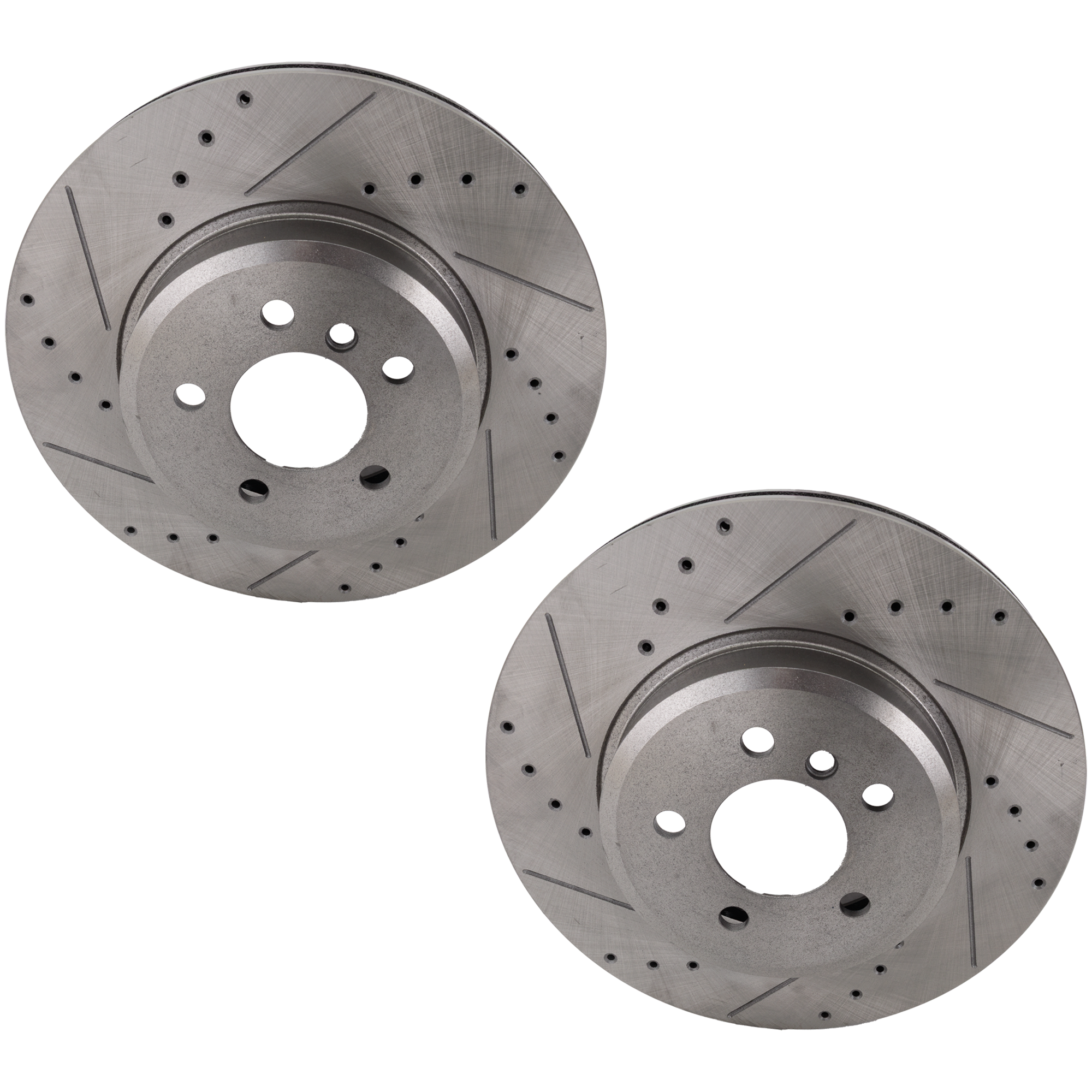 AM 5 SERIES 11-16 FRONT BRAKE DISC RH AND LH Drilled and Slotted SKU SET JB27110025DRS2 OEM 45520-12134124-60031097-901442