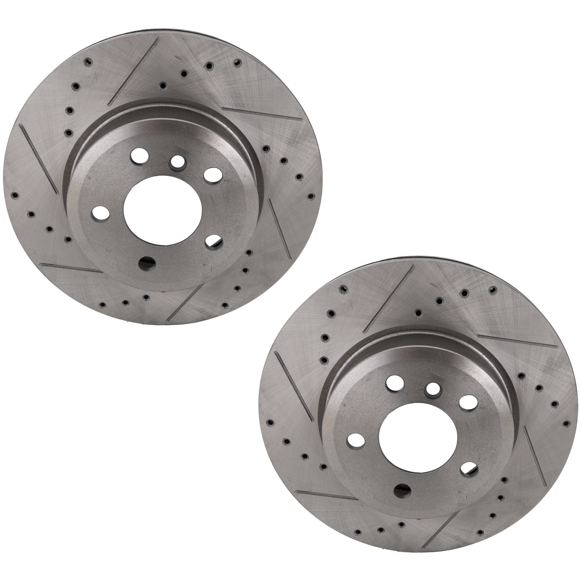 AM X3-04-10 FRONT BRAKE DISC Cross drilled and Slotted SKU SET JB27110057DRS2 OEM 34284-45410-900556-980397-6003