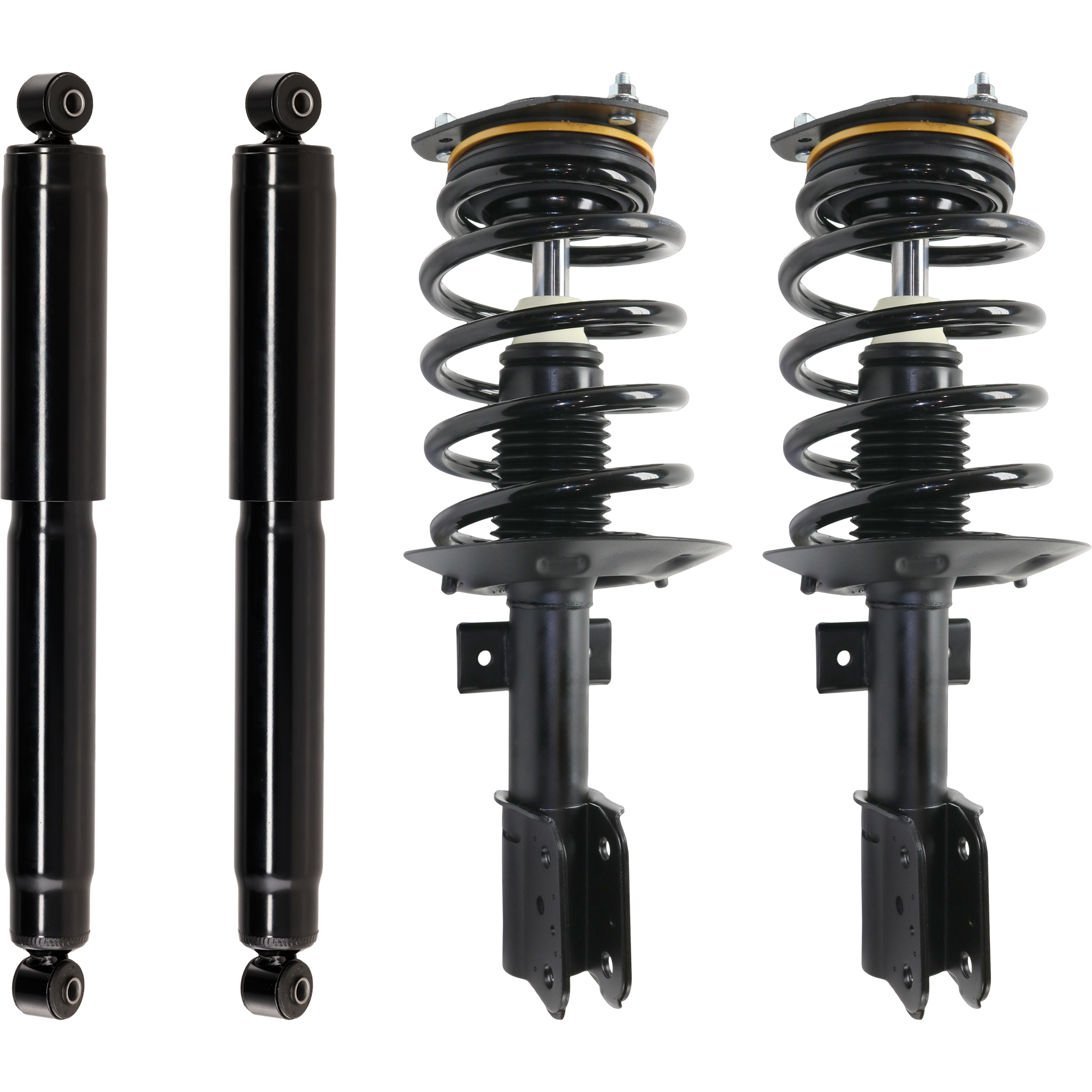 AM MONTANA 05-09 UPLANDER 05-08 FRONT AND REAR SHOCK AND FULLY LOADED STRUT RH AND LH Gas Charged Twin tube Set of 4 SKU SET JB280532-4 OEM 10367358-15216493-10406050-889