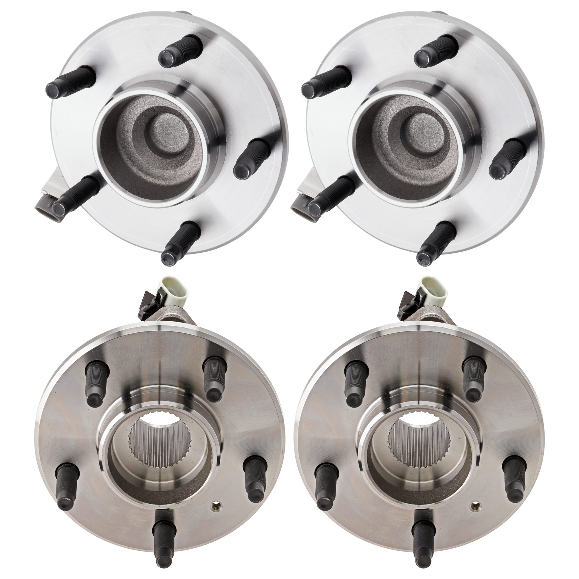AM RENDEZVOUS 02-07 FRONT AND REAR HUB ASSEMBLY RH AND LH 4 Wheel ABS 5 Studs FWD SKU SET JB283702-4 B OEM 12413031-88964168