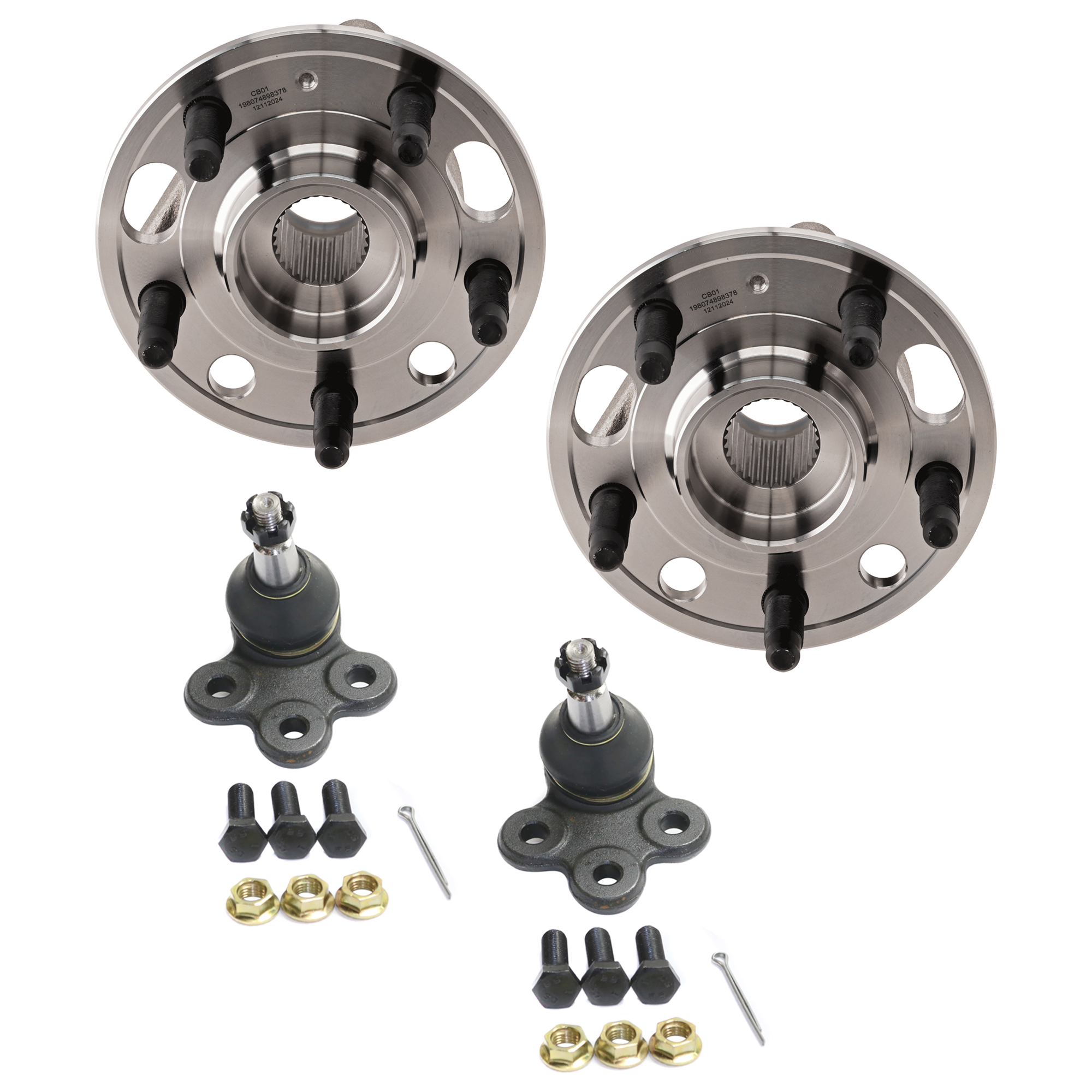 AM EQUINOX TERRAIN 10-17 FRONT AND REAR HUB ASSEMBLY RH AND LH 5 Studs SKU SET JB283717 A OEM 91258036-94508502 GS50519
