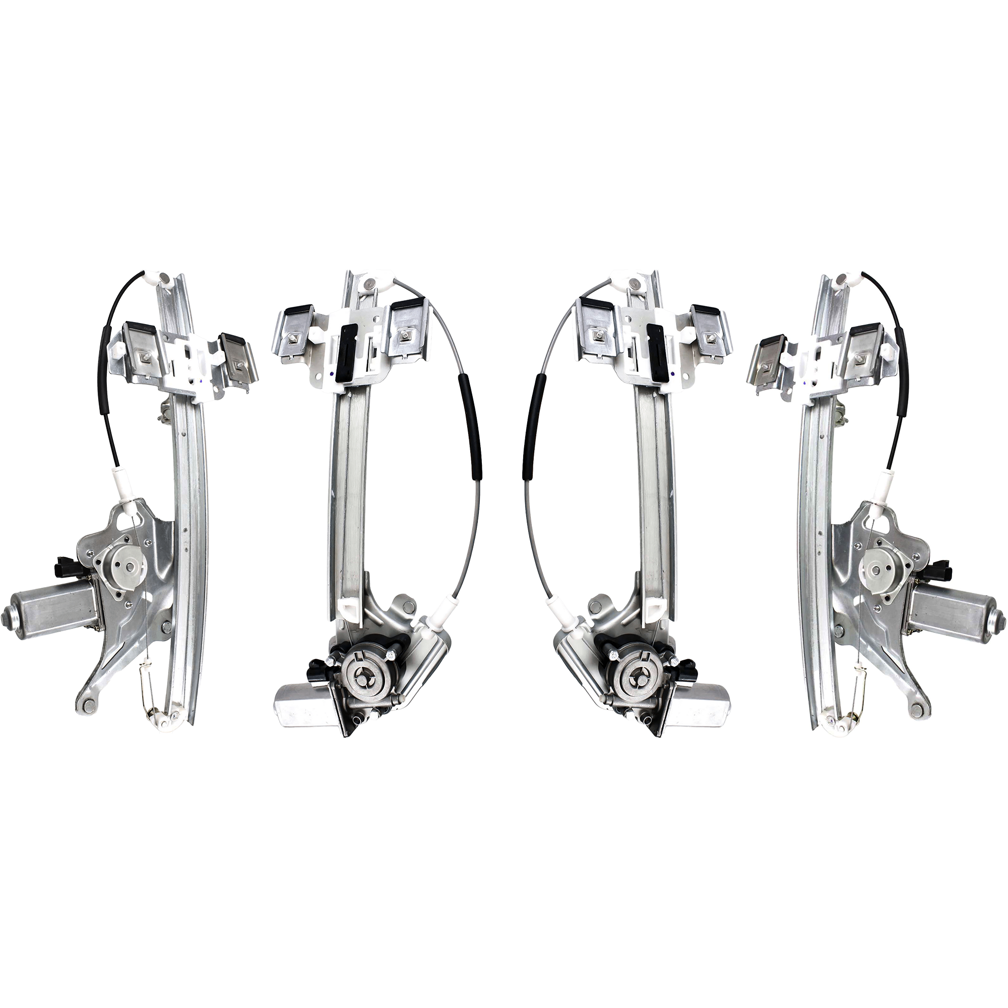 AM LESABRE 00-05 FRONT AND REAR WINDOW REGULATOR RH AND LH Power w Motor SKU SET JB462913-4 Partslink GM1350132 GM1351132 GM1550106 GM1551106 OEM 15231240-15231241-15231244-152