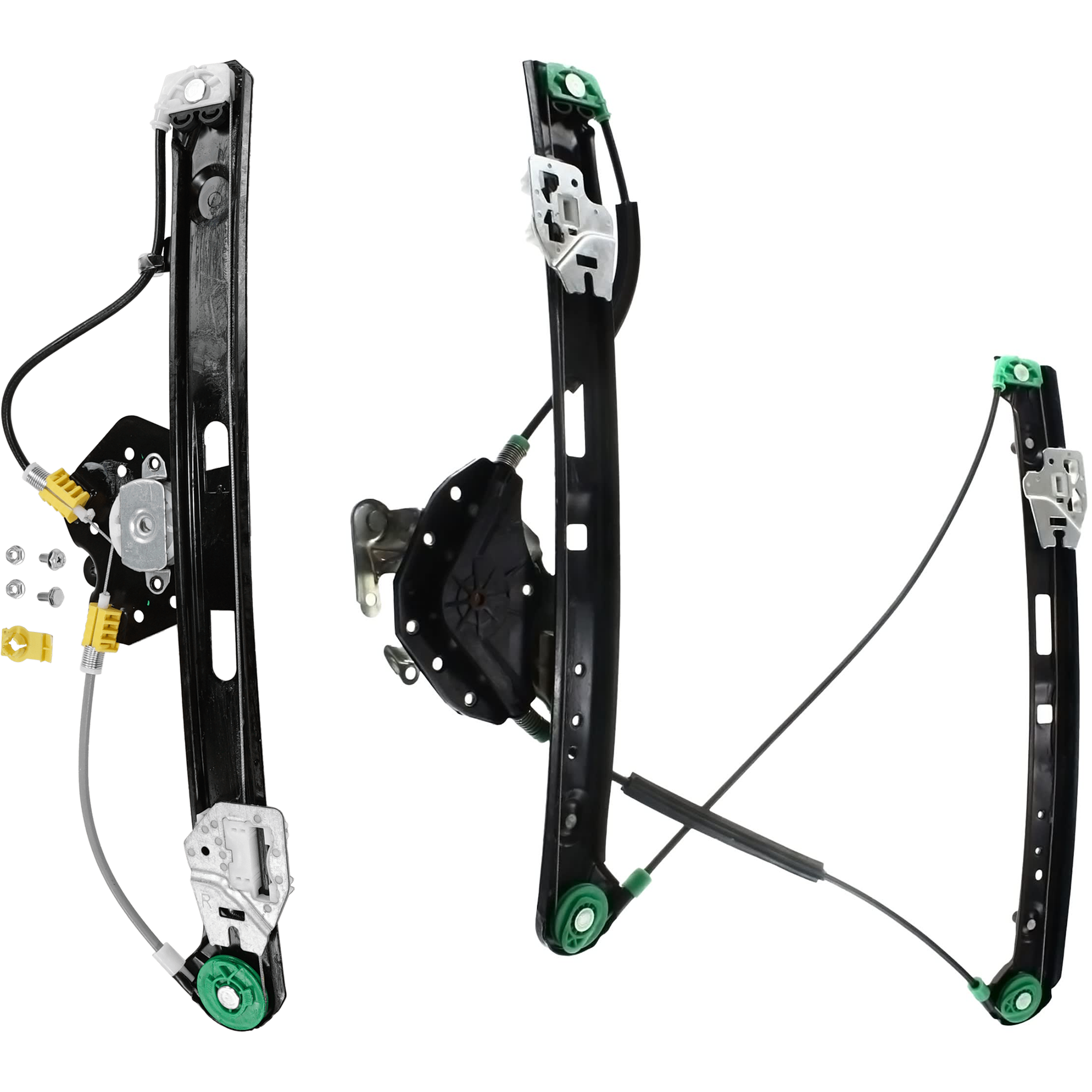AM 3 SERIES 00-05 FRONT AND REAR WINDOW REGULATOR RH Power w o Motor SKU SET JB462915-2R Partslink BM1351105 BM1551101 OEM 51337020660-51358212100