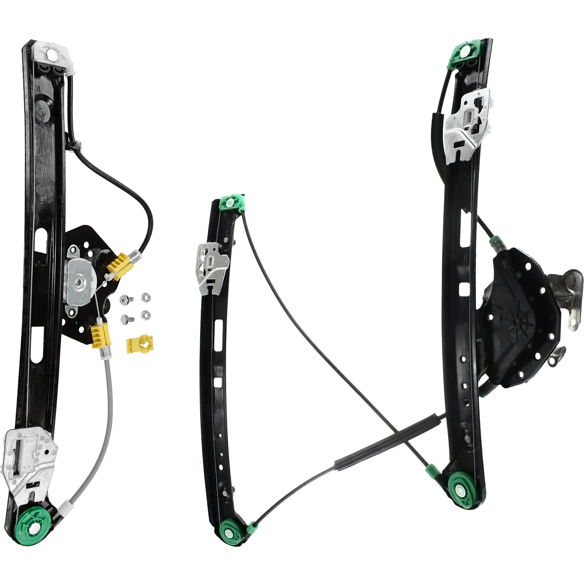 AM 3 SERIES 00-05 FRONT AND REAR WINDOW REGULATOR LH Power w o Motor SKU SET JB462916-2L Partslink BM1350105 BM1550101 OEM 51337020659-51358212099