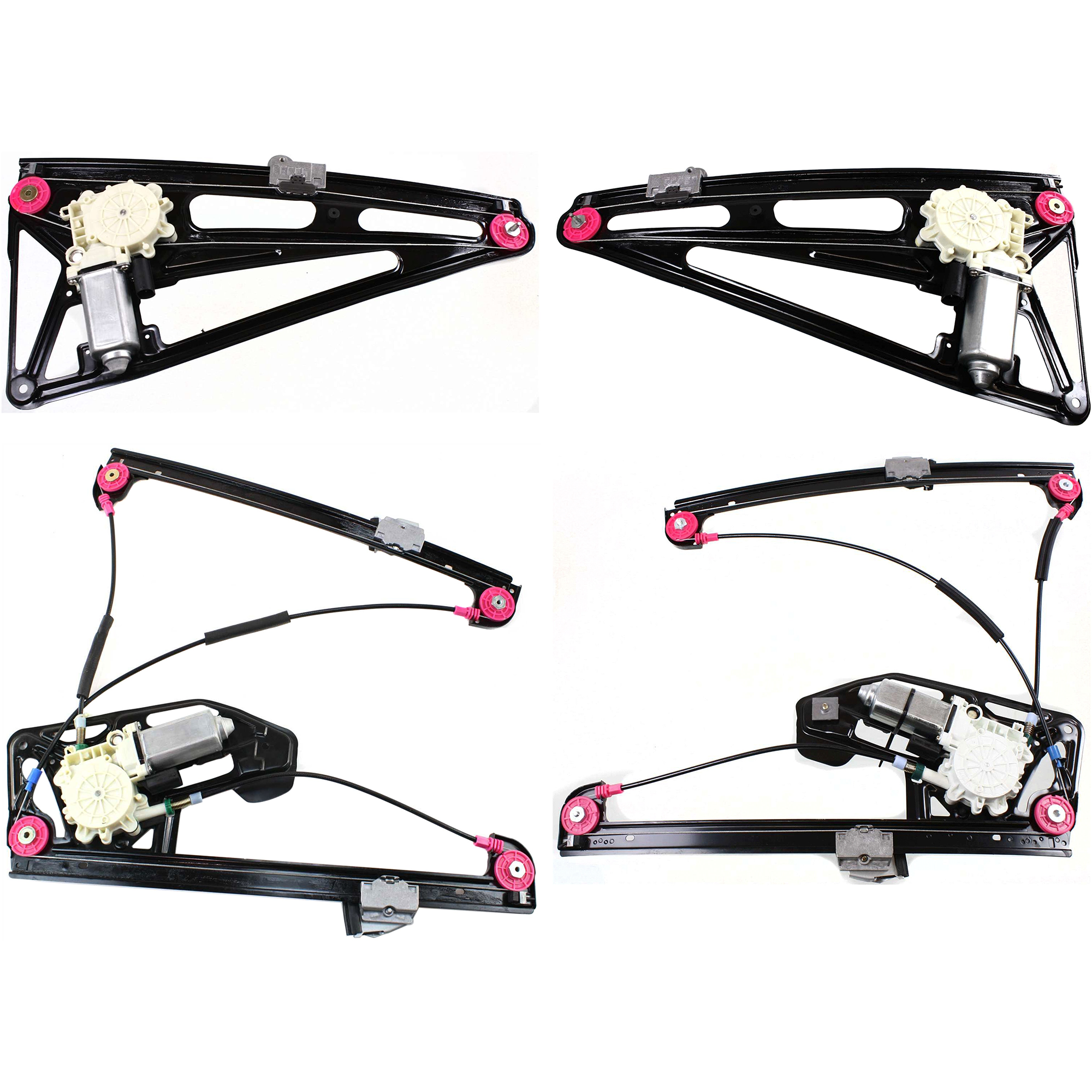 AM 7 SERIES 95-01 FRONT AND REAR WINDOW REGULATOR RH AND LH Set of 4 Power w Motor SKU SET JB462923-4 Partslink BM1350106 BM1351106 BM1550104 BM1551104 OEM 5-133-820-563-351-330-000-000-000-000