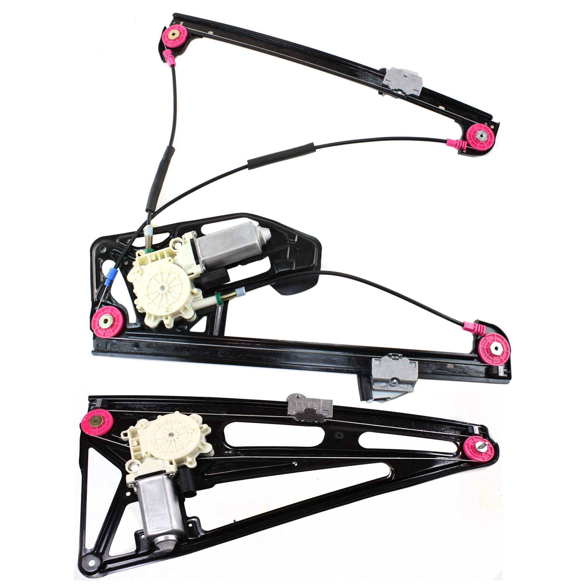 AM 7 SERIES 95-01 FRONT AND REAR WINDOW REGULATOR LH Power w Motor SKU SET JB462924-2L Partslink BM1350106 BM1550104 OEM 51338205633-51358125203