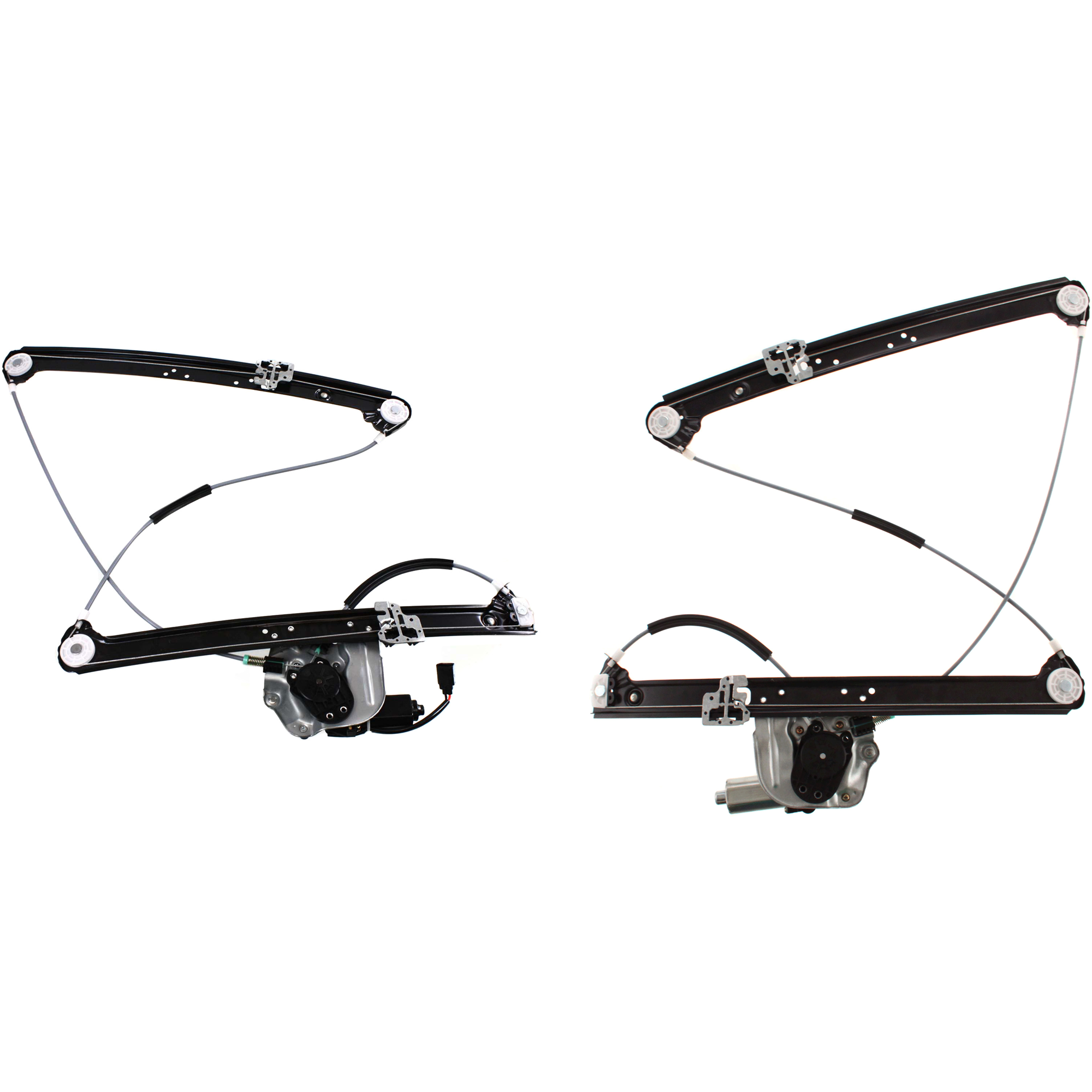 AM X5-00-06 FRONT WINDOW REGULATOR RH AND LH Power With Motor SKU SET JB462925 Partslink BM1350110 BM1351110 OEM 51338254911 PFM 51338254912 PF