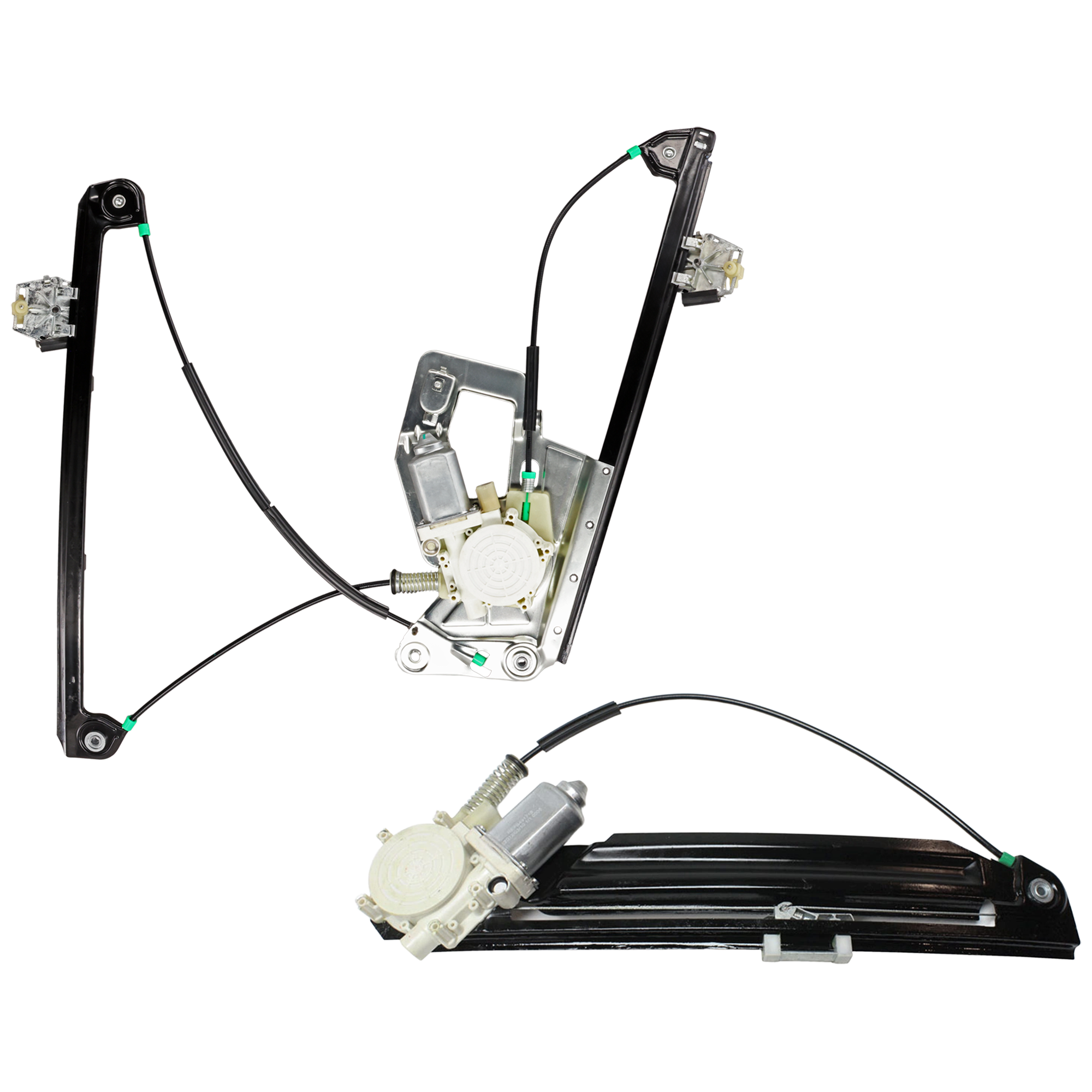 AM 540I 97-03 FRONT AND REAR WINDOW REGULATOR LH Power w Motor New SKU SET JB462928 Partslink BM1350117 BM1550109 OEM 51338252393 PFM WLA2192 WL4423