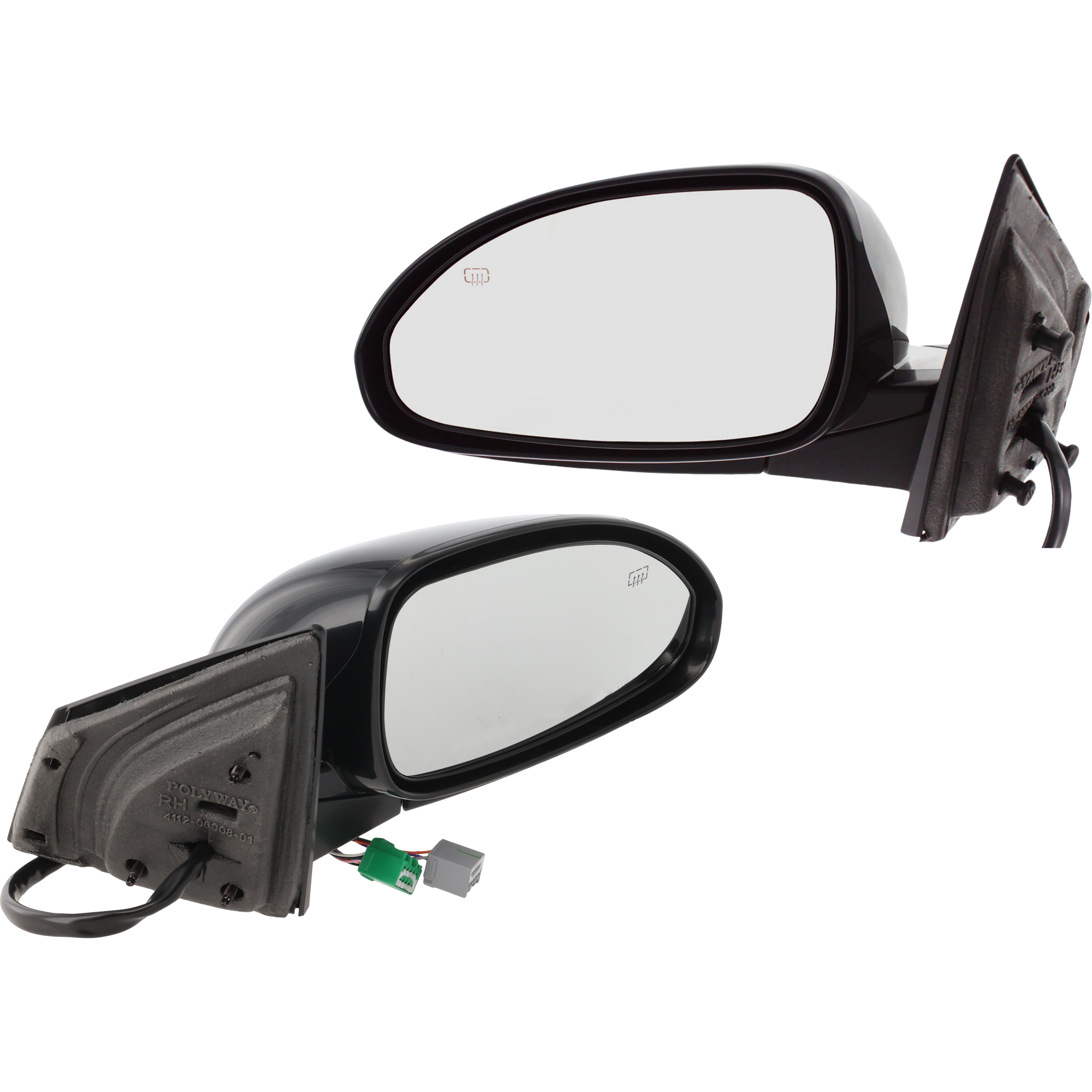 AM ENCLAVE 08-12 MIRROR RH AND LH Power Manual Folding Heated Paintable w Memory and Signal Light SKU SET JBK32ER S Partslink GM1320378 GM1321378 OEM 25867122-25867123