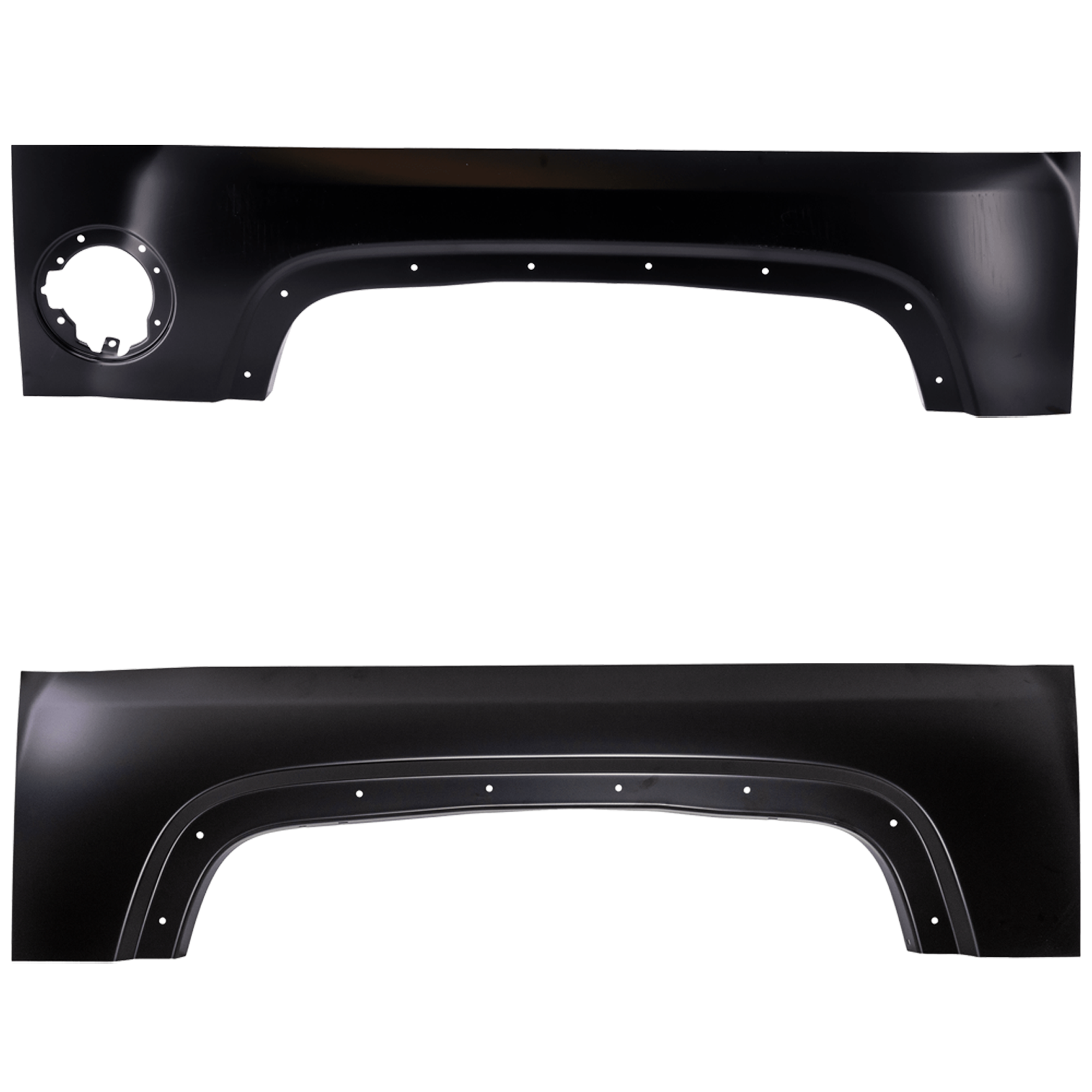 AM SIERRA 14-18 REAR WHEEL ARCH REPAIR PANEL RH AND LH Upper 5.8 ft. Bed 1.2mm LH w Fuel Hole SKU SET JC26290047-02