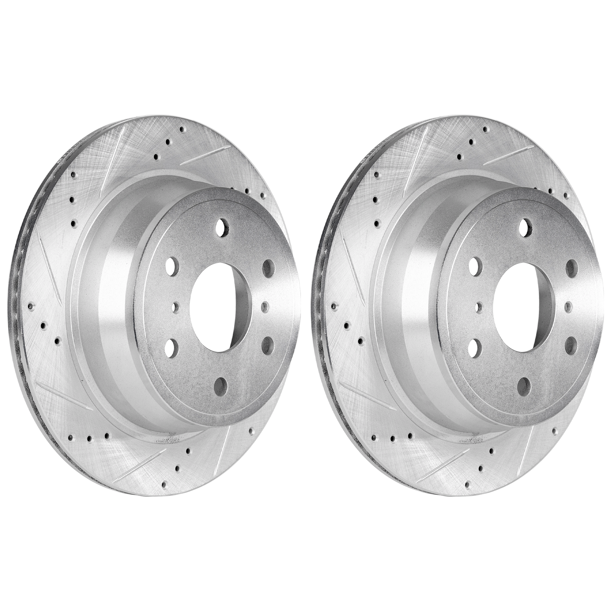 AM SILVERADO 1500-07-19 ESCALADE TAHOE YUKON 07-20 REAR BRAKE DISC RH AND LH Performance Rotor Drilled and Slotted SKU SET JC27110006DRS2 OEM 90048053-580422FZN 581032FZN