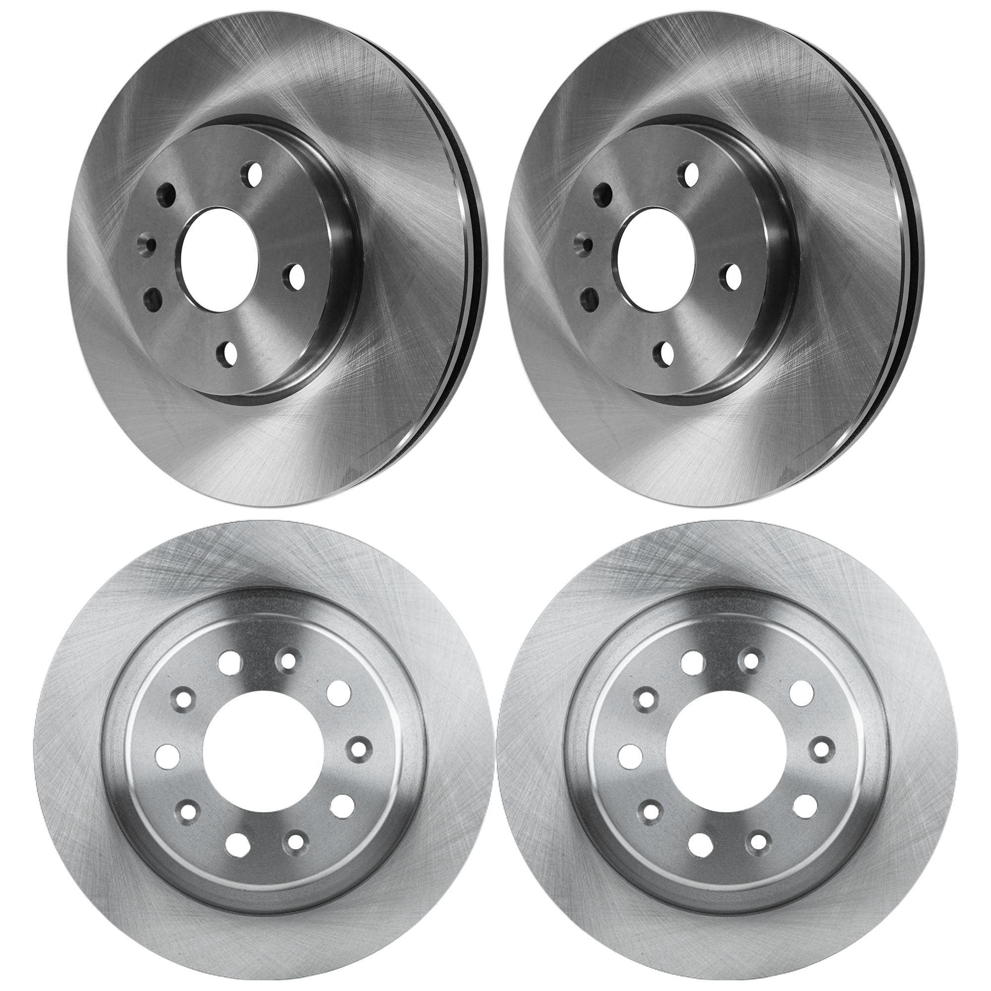 AM MALIBU 16-16 FRONT AND REAR BRAKE DISC RH AND LH Plain Surface 5 Lugs SKU SET JC27110027-4 OEM 13583682-569064-569422-1350130
