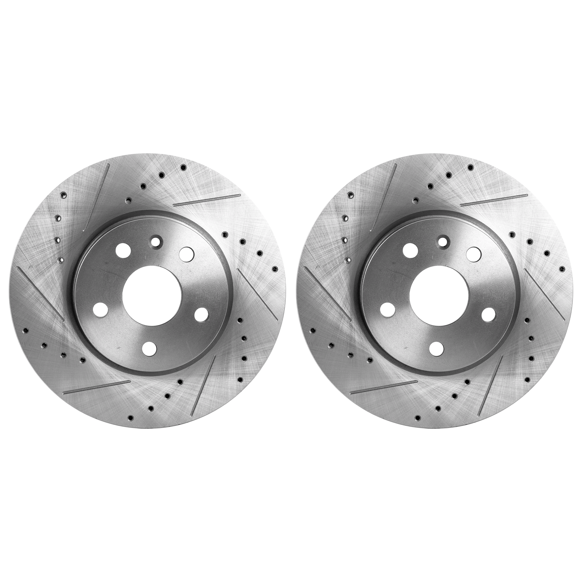 AM EQUINOX 10-17 IMPALA 14-18 FRONT BRAKE DISC Cross drilled and Slotted SKU SET JC27110027DRS2 OEM 41260-55174-493112-850160-8862