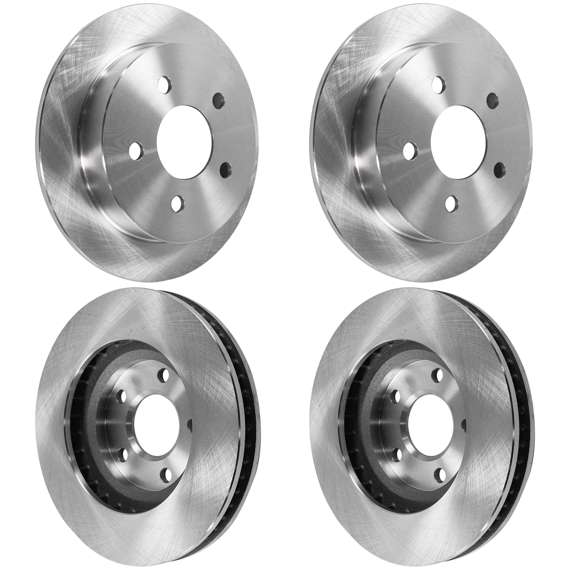 AM INTRIGUE 98-99 MONTE CARLO 02-02 FRONT AND REAR BRAKE DISC 4 Wheel Set Plain Surface Vented 5 Lugs SKU SET JC27110064-4 D OEM 18021015-18021354-569107-56911