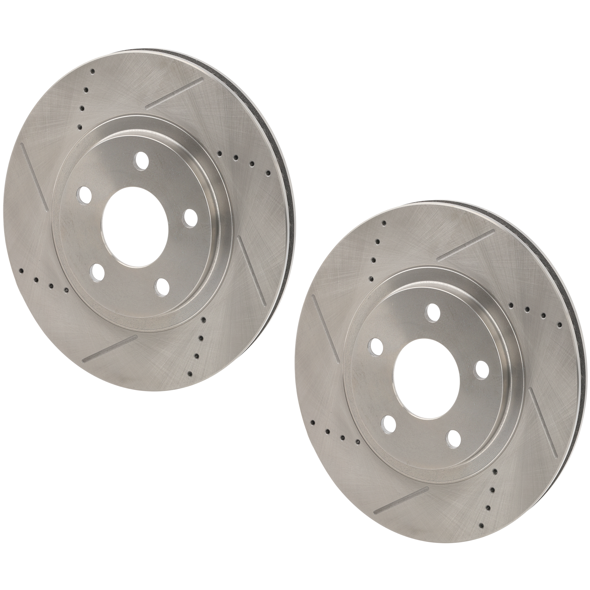 AM PARK AVENUE 97-05 ELDORADO 97-02 FRONT BRAKE DISC RH AND LH Cross drilled and Slotted SKU SET JC27110064DRS2 OEM 19902-55034-56641-65935-101703