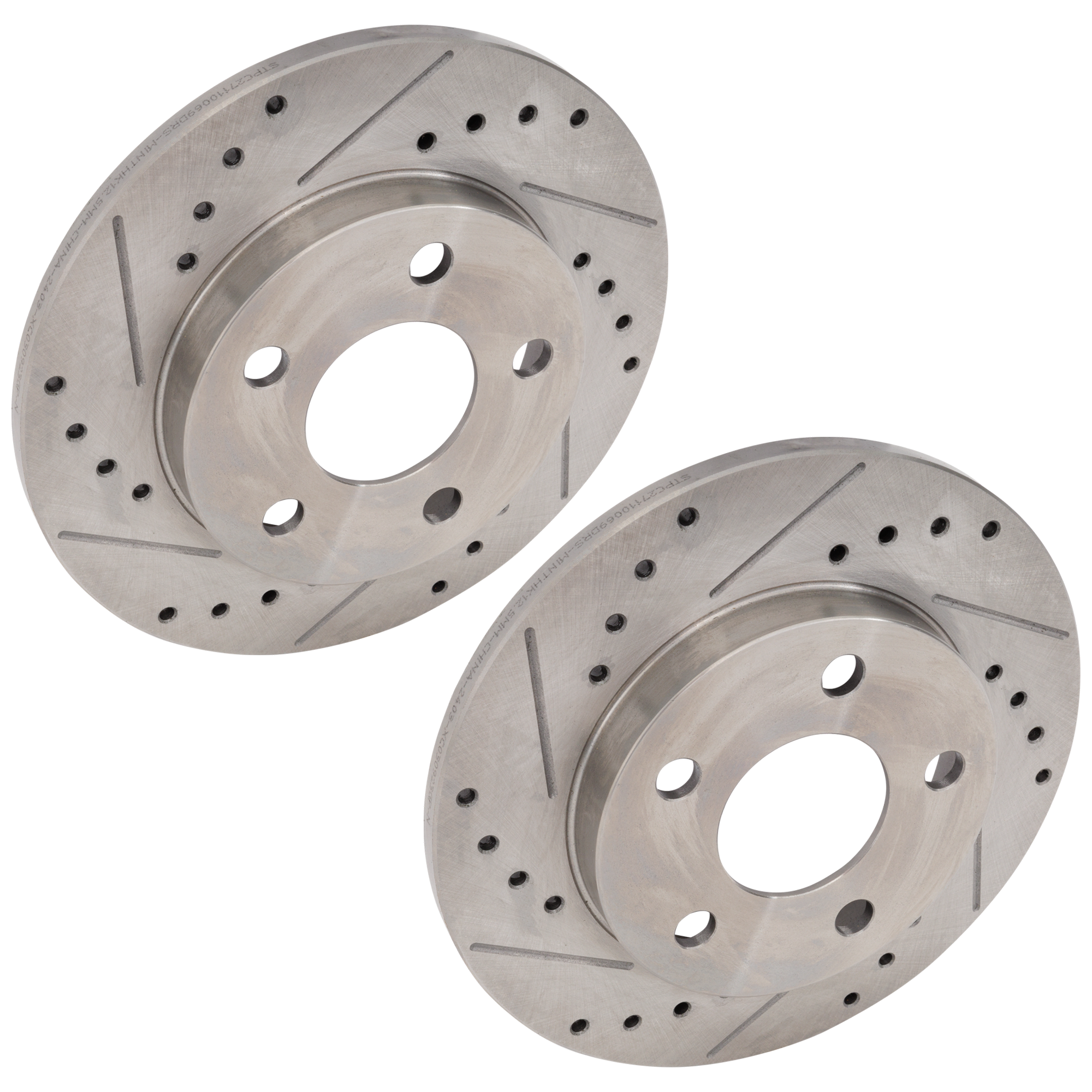 AM GRAND RPRIX 04-08 IMPALA 11-13 IMPALA LIMITED 14-16 REAR BRAKE DISC RH AND LH Drilled and Slotted SKU SET JC27110069DRS2 OEM 55085-145442-580171-48880171-6