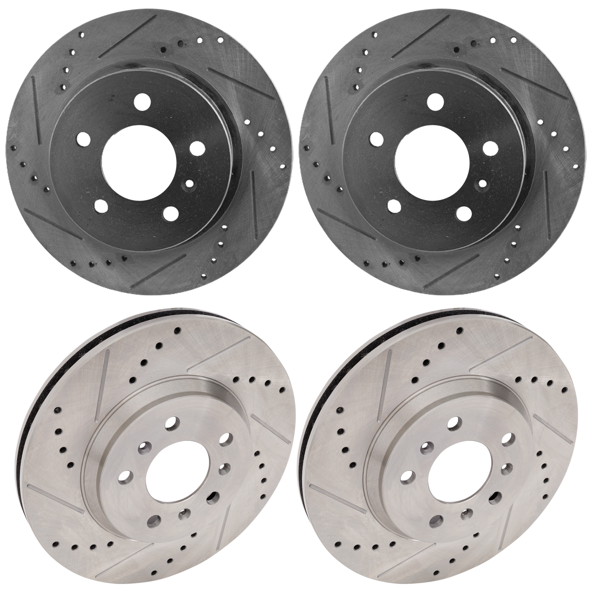 AM LUCERNE 06-11 FRONT AND REAR BRAKE DISC RH AND LH 4 Wheel Set Cross drilled and Slotted SKU SET JC27110072DRS4 OEM 19372-55126-145654-493755-5804
