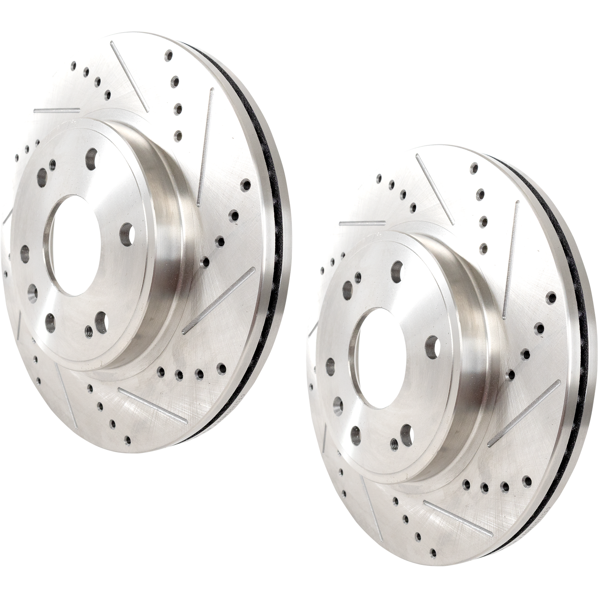 AM SILVERADO 1500-99-07 EXPRESS SAVANA VAN 03-08 FRONT BRAKE DISC RH AND LH Performance Rotor Drilled and Slotted SKU SET JC27110096DRS2 OEM 19914-55054-56825-101419-14525