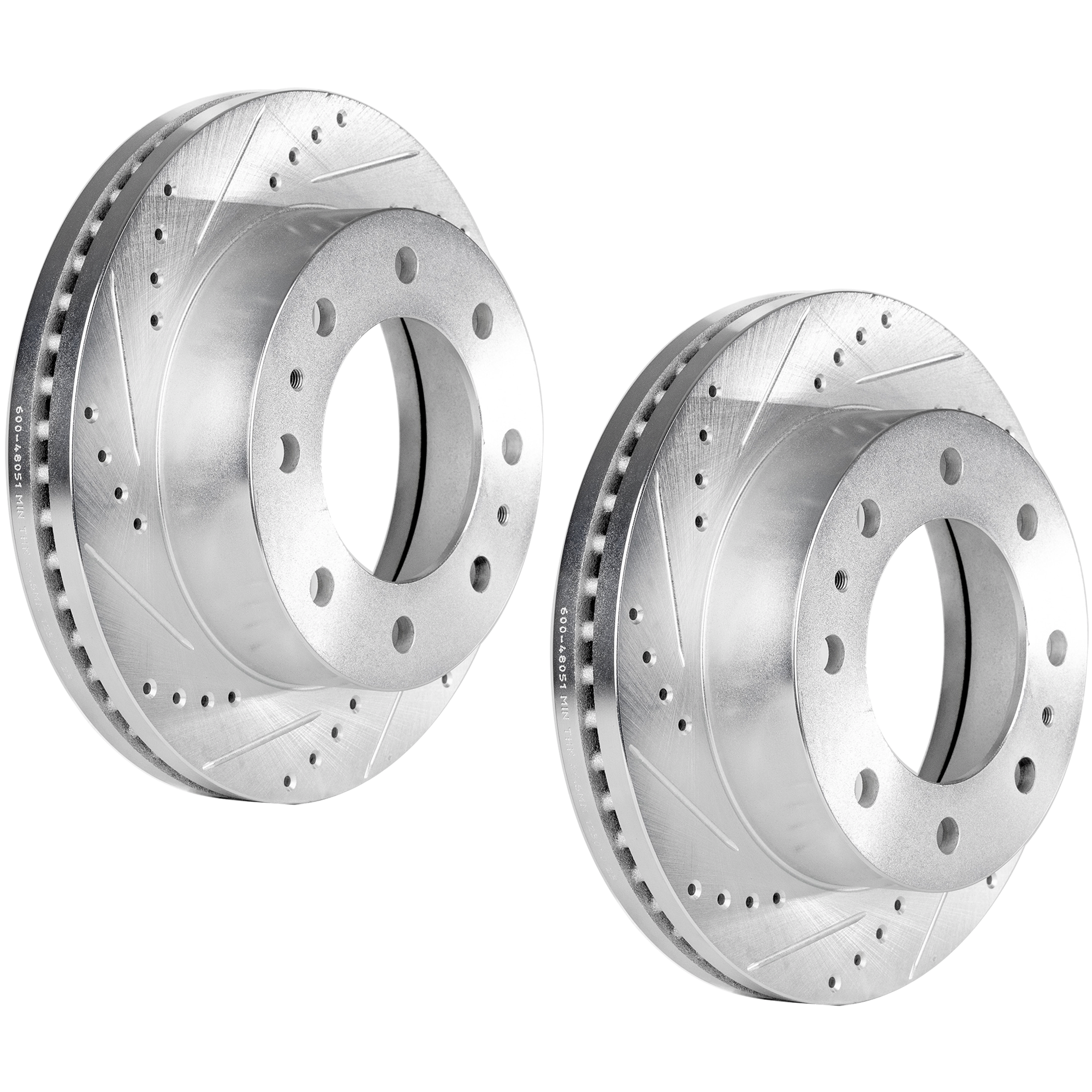 AM SILVERADO SIERRA 01-10 EXPRESS SAVANNA VAN 03-22 FRONT BRAKE DISC 2 Wheel Set Cross drilled and Slotted SKU SET JC27110101DRS2 OEM 55062-55072-145316-145317-4932
