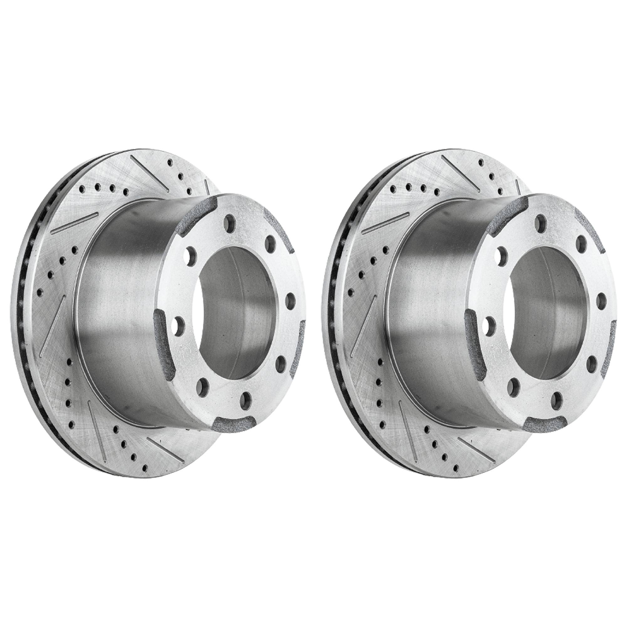 AM SILVERADO 3500 SIERRA 3500-01-10 EXPRESS 3500 SAVANA 3500-03-08 REAR BRAKE DISC RH AND LH Performance Rotor Drilled and Slotted SKU SET JC27110102DRS2 OEM 19972-55075-56992-145339-49325