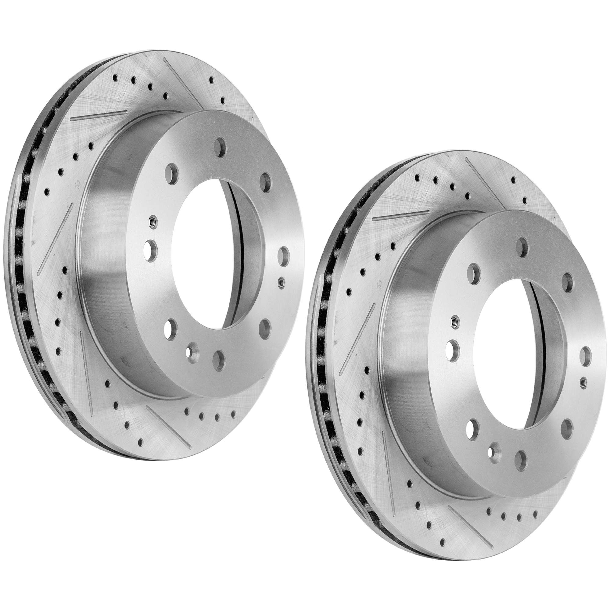AM SILVERADO 2500 HD SILVERADO 3500 HD SIERRA 2500 HD SIERRA 3500 HD 11-21 FRONT BRAKE DISC RH AND LH Performance Rotor Drilled and Slotted SKU SET JC27110103DRS2 OEM 41268-55191-850227-901026-6004