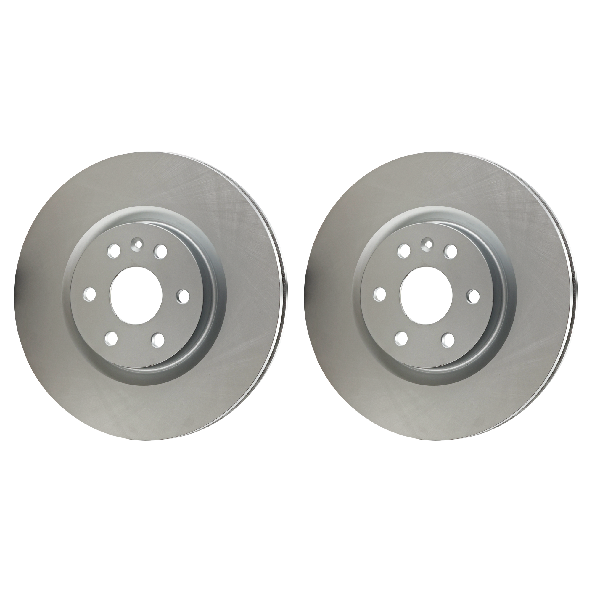 AM SRX 10-16-9-4X 11-11 FRONT BRAKE DISC RH AND LH Plain Surface G Coated Cast Iron Vented 6 Lugs SKU SET JC27110108G 2 OEM 13501318 PFM