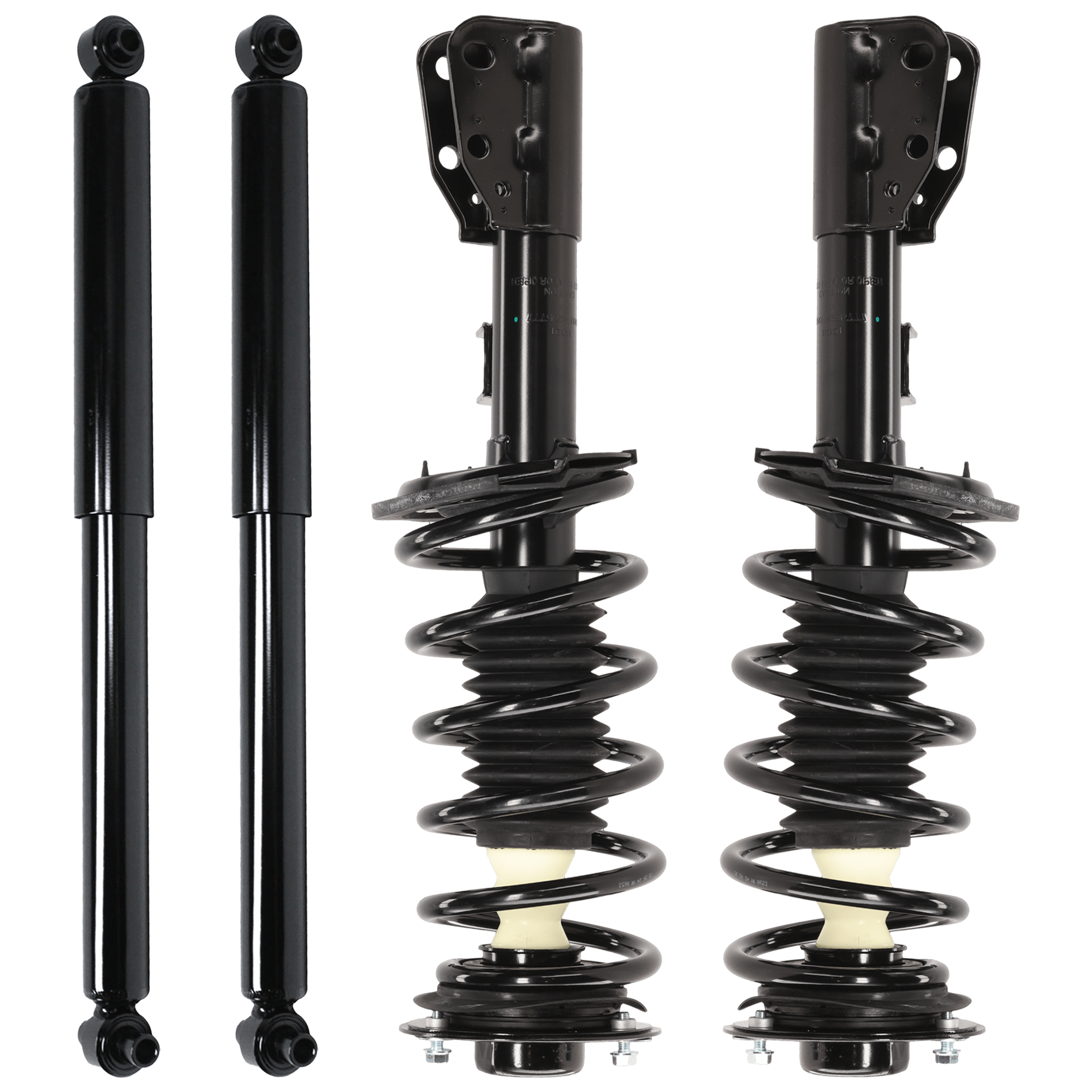 AM EQUINOX 07-09 VUE 08-10 FRONT AND REAR SHOCK AND FULLY LOADED STRUT RH AND LH Gas Charged Twin tube Set of 4 SKU SET JC28050003-4 OEM 19177310-19179743-19207091-192