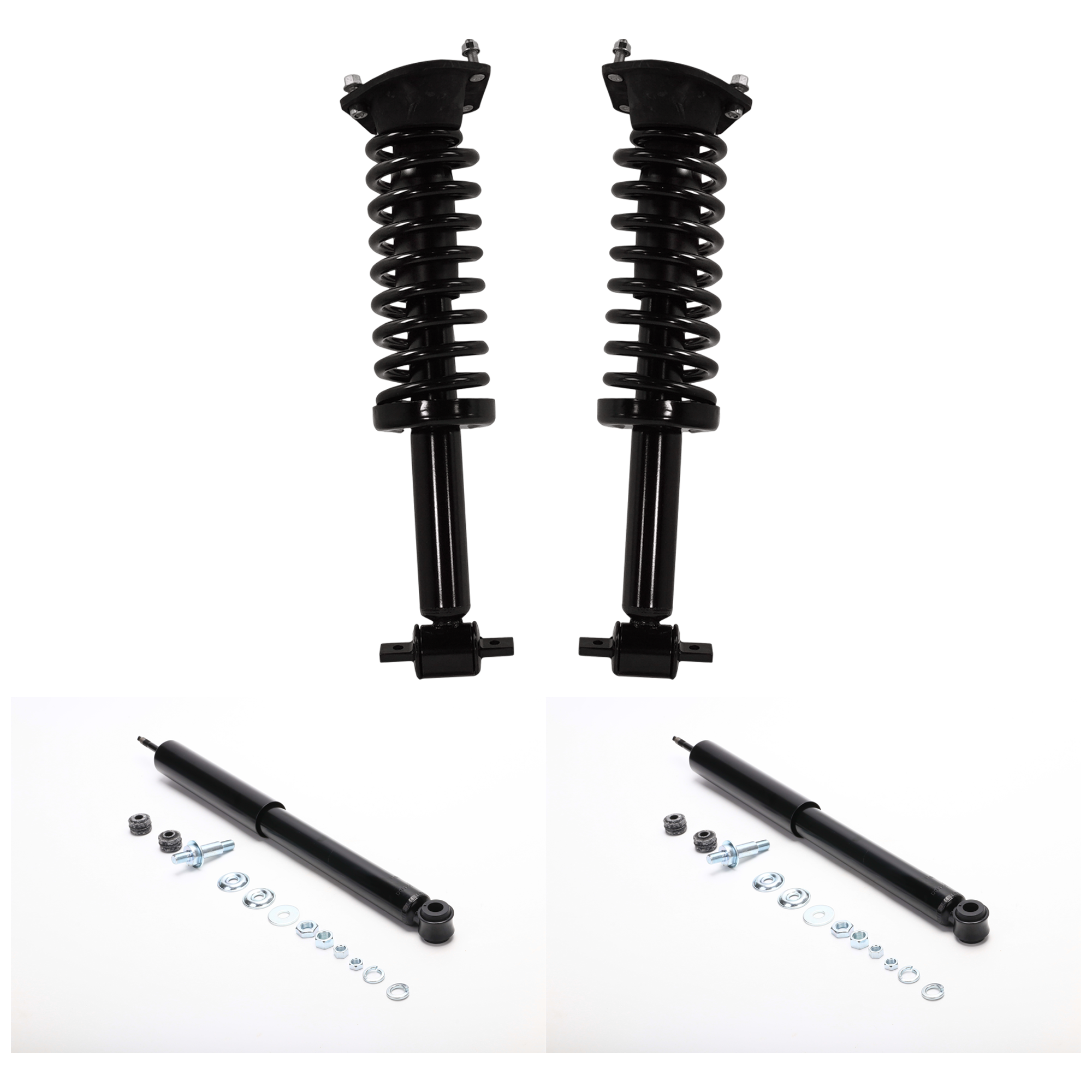 AM CAMARO FIREBIRD 93-02 FRONT AND REAR SHOCK AND FULLY LOADED STRUT RH AND LH Twin tube Set of 4 SKU SET JC28050033-4 OEM 10443949-88945178