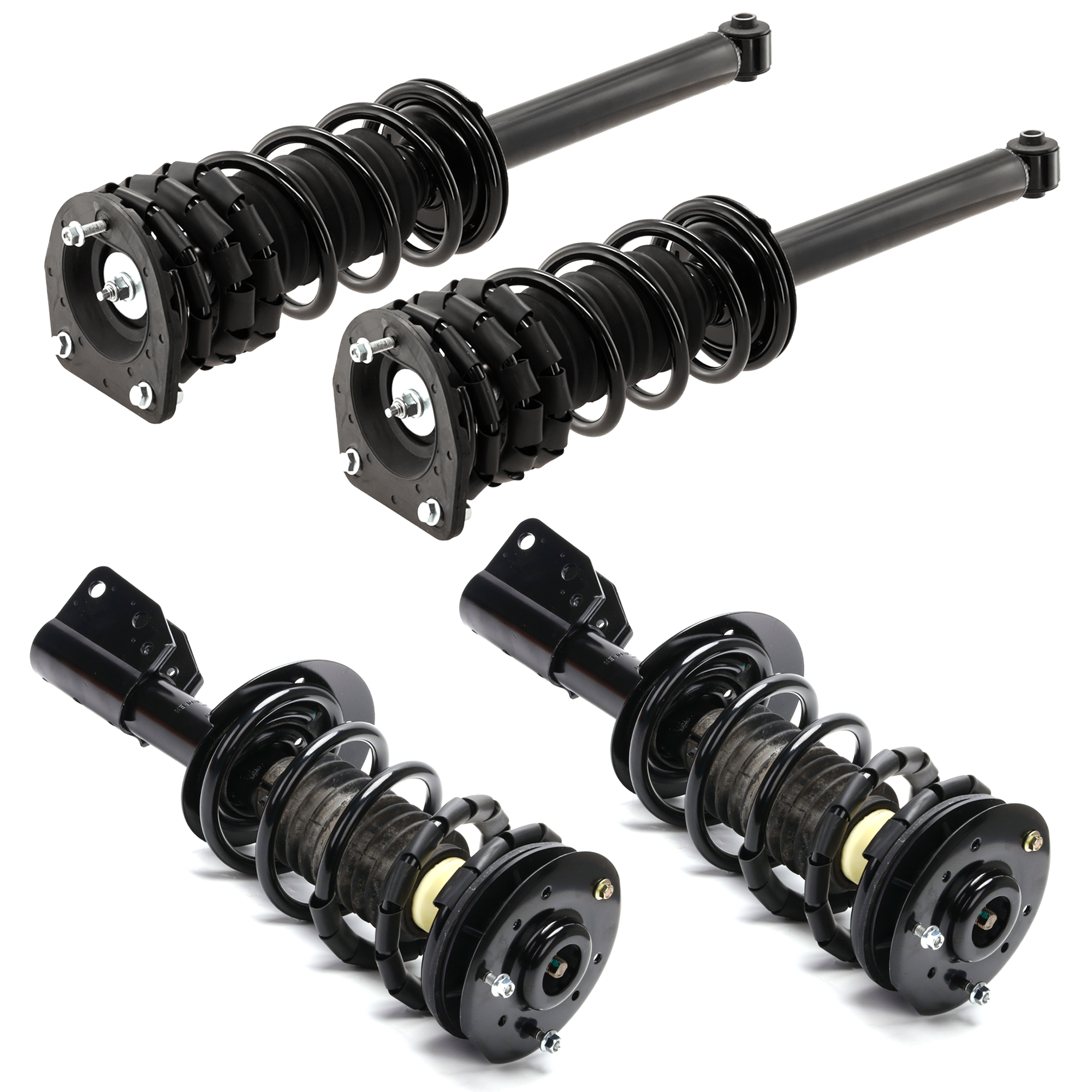 AM CAVALIER SUNFIRE 95-99 FRONT AND REAR FULLY LOADED STRUT RH AND LH Gas Charged Twin tube Set of 4 SKU SET JC280506-4 OEM 22064573-22400332-22064776-220