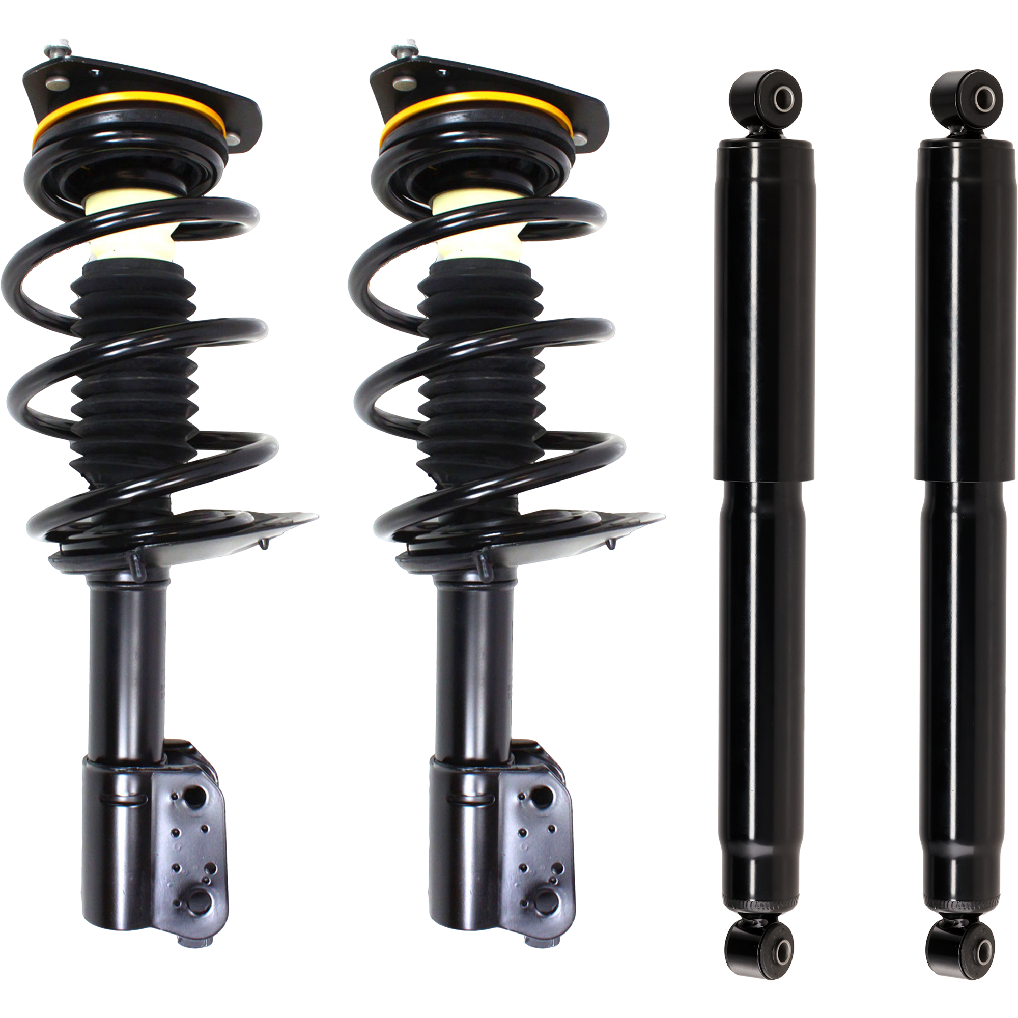 AM VENTURE 97-05 SILHOUETTE 97-04 FRONT AND REAR SHOCK AND FULLY LOADED STRUT RH AND LH Gas Charged Twin tube Set of 4 SKU SET JC280510-4 OEM 10406050-88963482-88965467-191