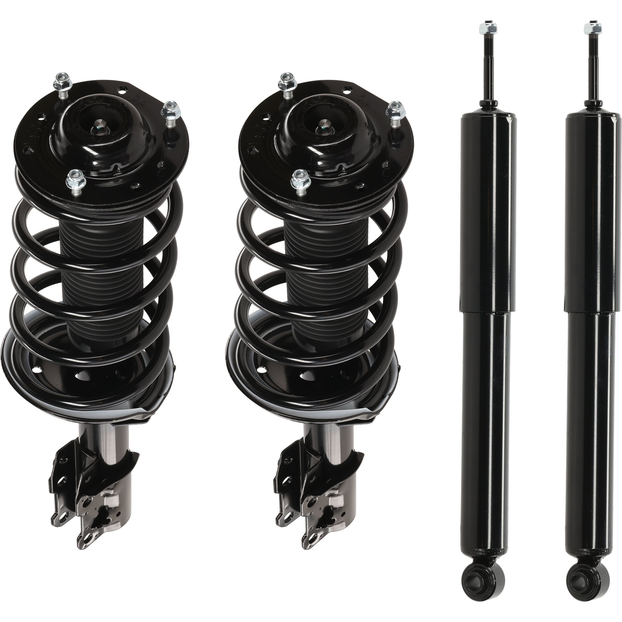 AM MALIBU 04-12 G6-05-10 FRONT AND REAR SHOCK AND FULLY LOADED STRUT RH AND LH Gas Charged Twin tube Set of 4 SKU SET JC280521-4 OEM 10363555-10363556-19152953-158