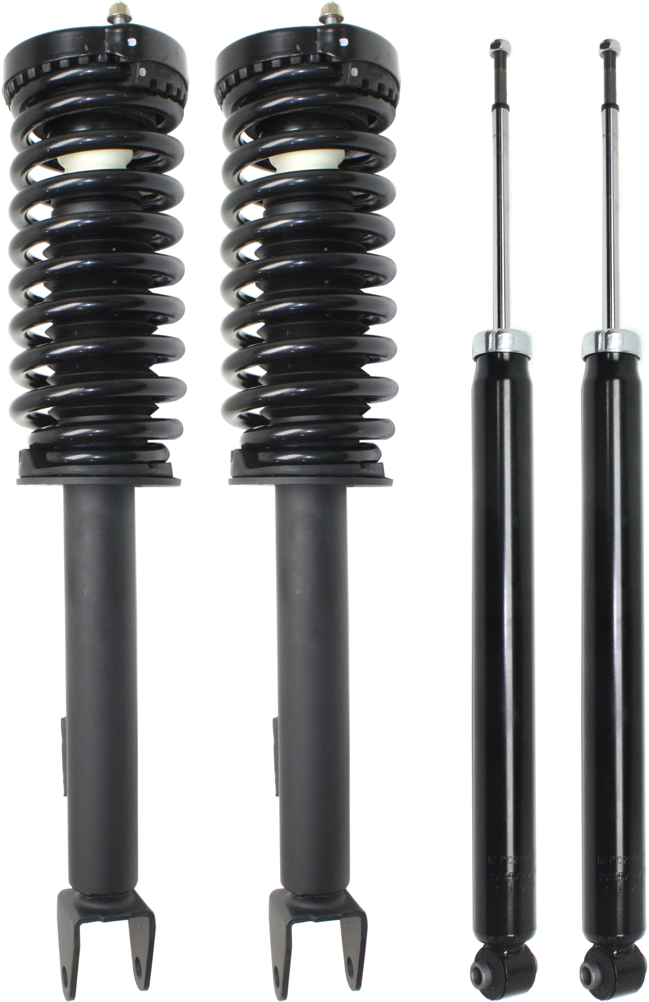 AM CHRYSLER 300-05-10 CHARGER 06-10 FRONT AND REAR SHOCK AND FULLY LOADED STRUT RH AND LH Gas Charged Twin tube Set of 4 SKU SET JC280523-4 OEM 4782714AD 4895687AC 5180753AA