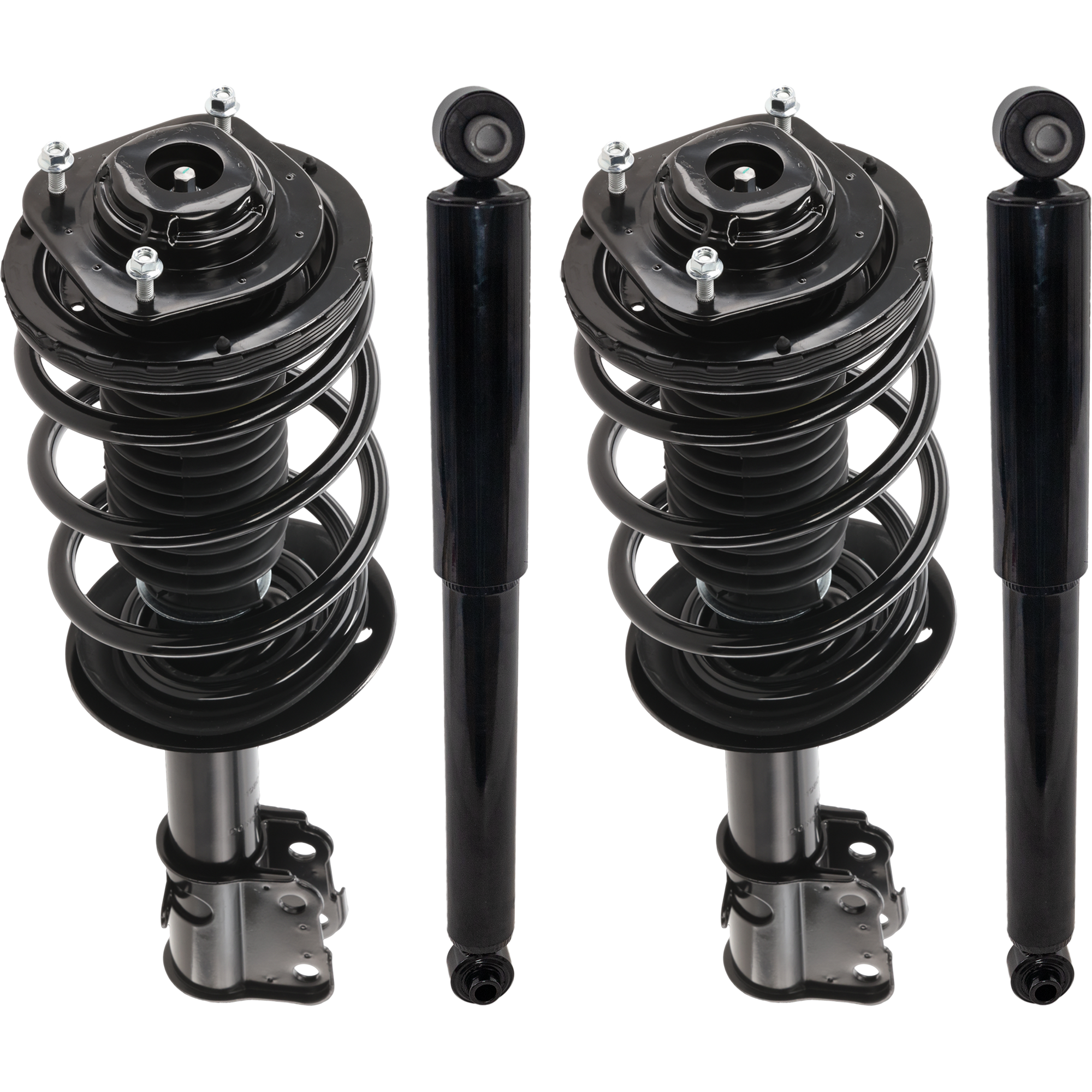 AM PT CRUISER 01-10 FRONT AND REAR SHOCK AND FULLY LOADED STRUT RH AND LH Gas Charged Twin tube Set of 4 SKU SET JC280533-4 OEM 4656439AB 4656439AE