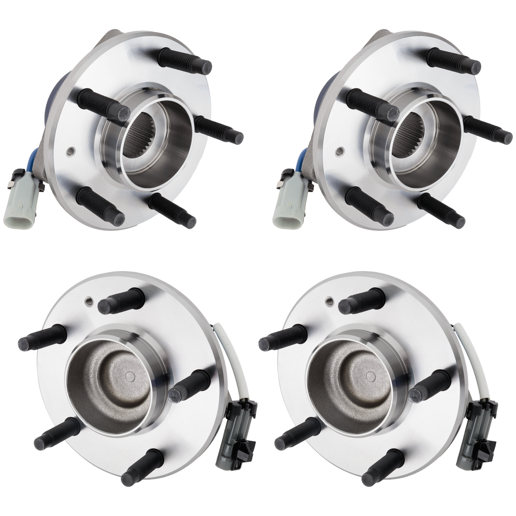 AM CTS 03-07 STS 05-11 FRONT AND REAR HUB ASSEMBLY RH AND LH 5 Studs Rear Wheel Drive SKU SET JC283710-4 OEM 12413071-25693148