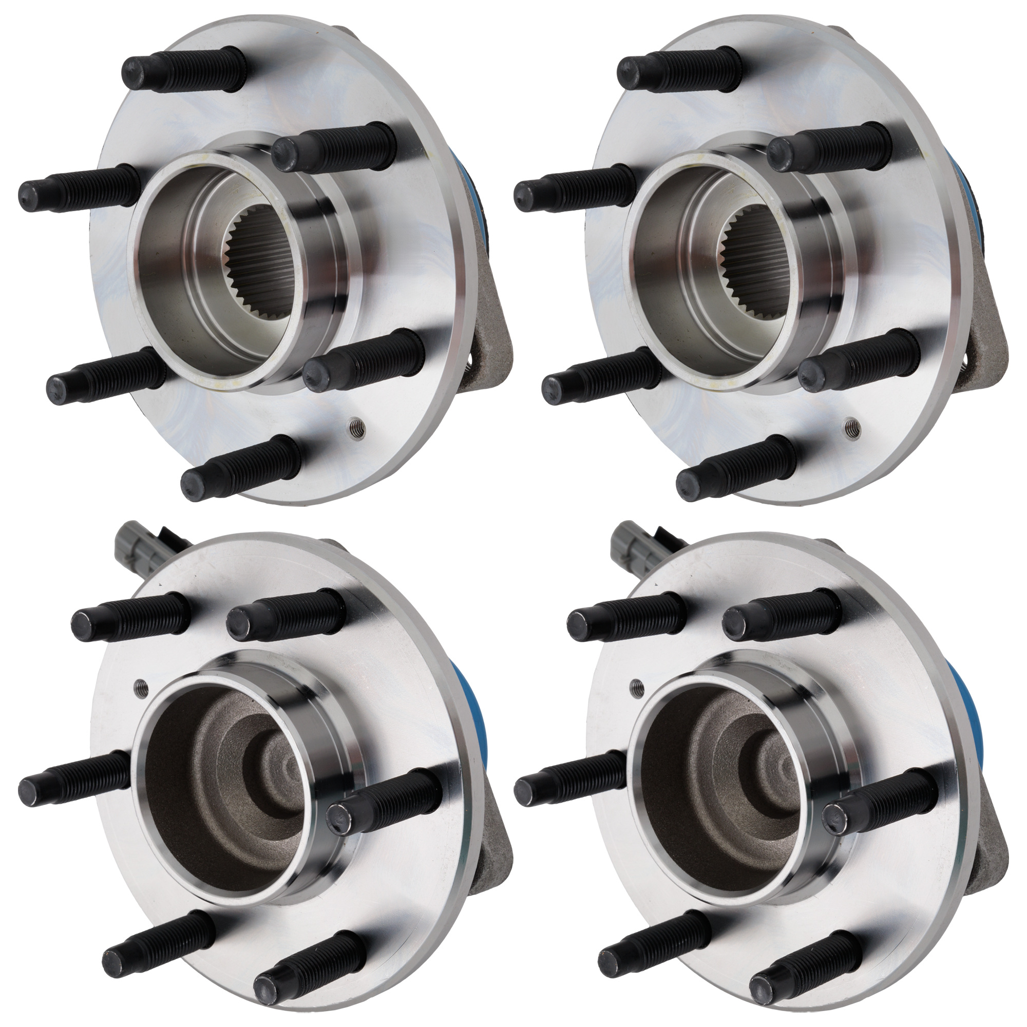 AM CTS 04-07 SRX 04-09 STS 05-11 FRONT AND REAR HUB ASSEMBLY RH AND LH 6 Studs 6 x 4.53 in. Bolt Pattern SKU SET JC283735-4 A OEM 12413103-9145835-89047639