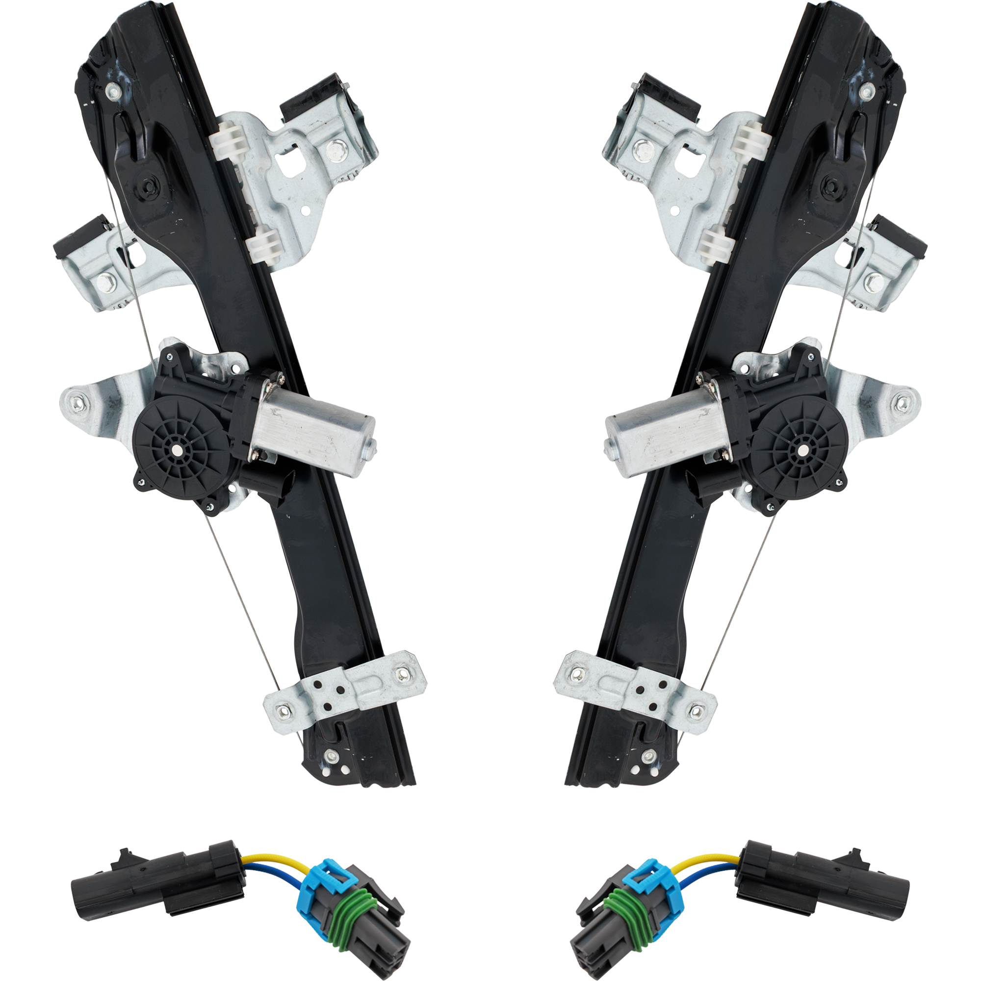 AM SONIC 12-20 FRONT WINDOW REGULATOR RH AND LH Power w Motor 2 Pin SKU SET JC46290007 OEM 42339895 PFM 42339896 PFM