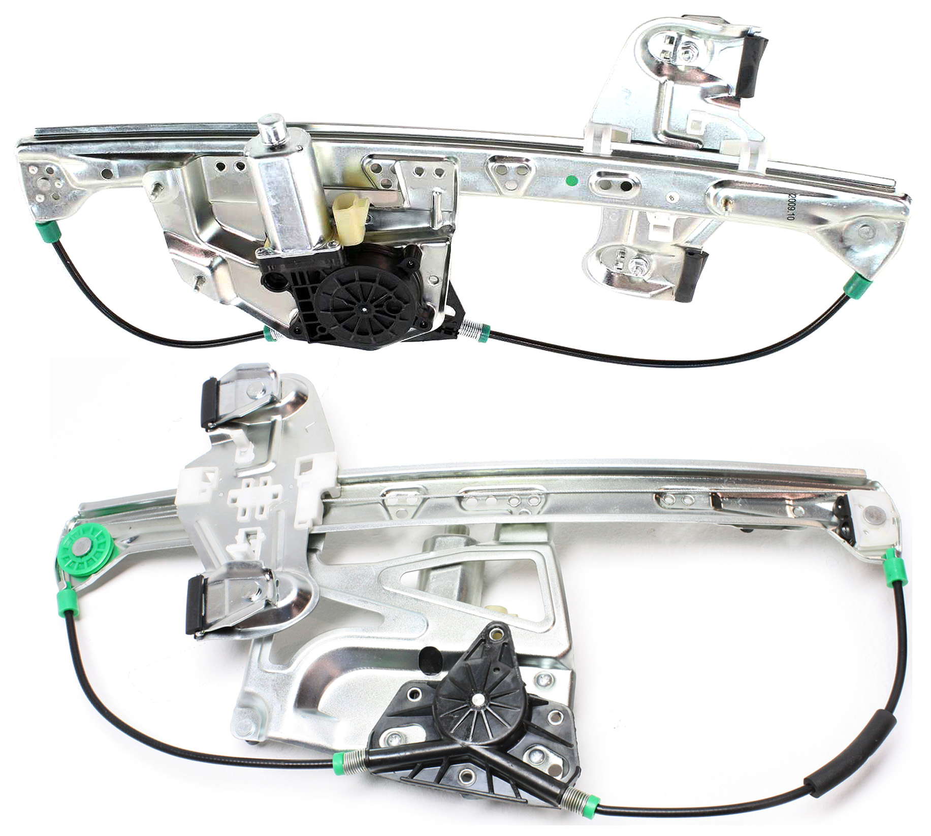 AM DEVILLE 00-01 FRONT AND REAR WINDOW REGULATOR LH Power w Motor SKU SET JC462946-2L Partslink GM1350155 GM1550119 OEM 19244838-19244840-19244842