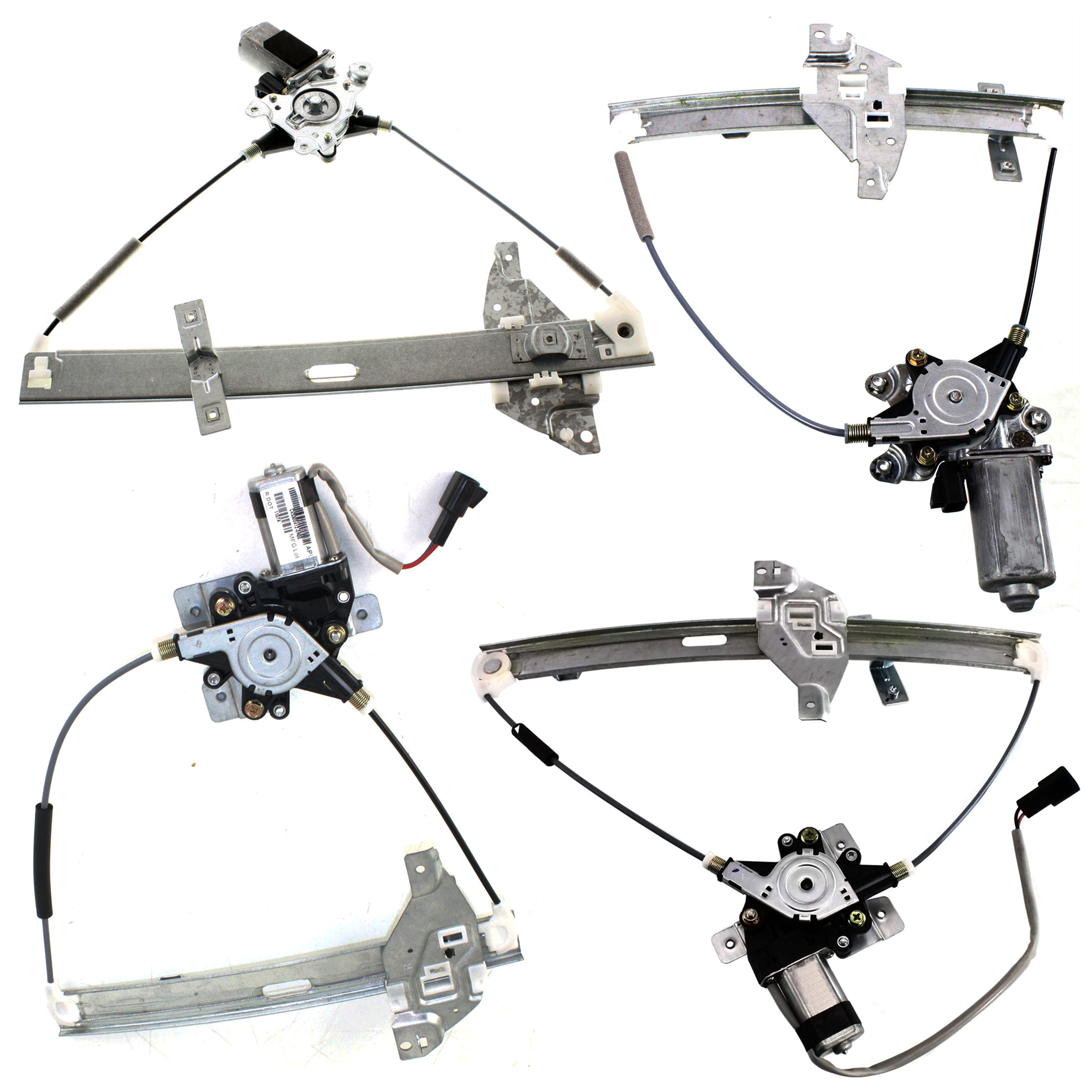 AM IMPALA 00-05 FRONT AND REAR WINDOW REGULATOR RH AND LH Power w Motor SKU SET JC462953-4 Partslink GM1350135 GM1351135 GM1550122 GM1551122 OEM 10338856-10338857-15240529-152