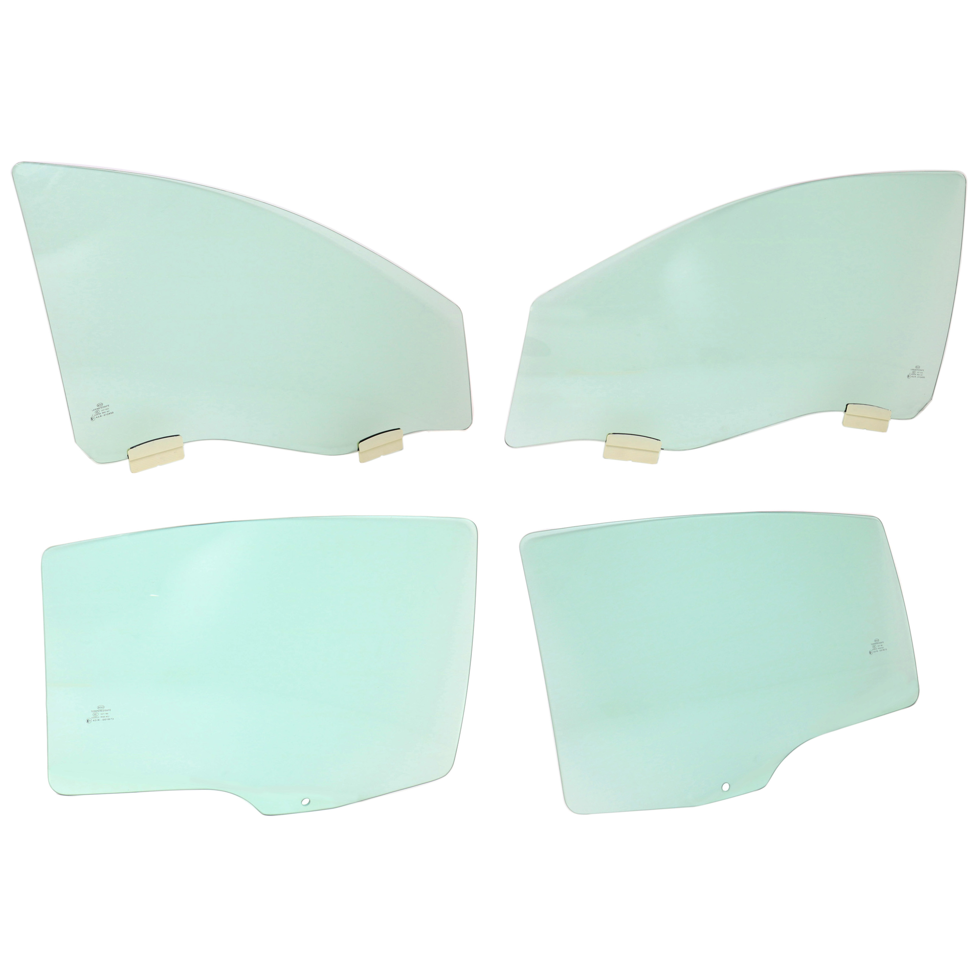AM CHEVY MALIBU 08-12 FRONT AND REAR DOOR GLASS RH AND LH Green Tint 4 Door SKU SET JC480123-4 OEM 22956658 DD11481GTNN 22956659