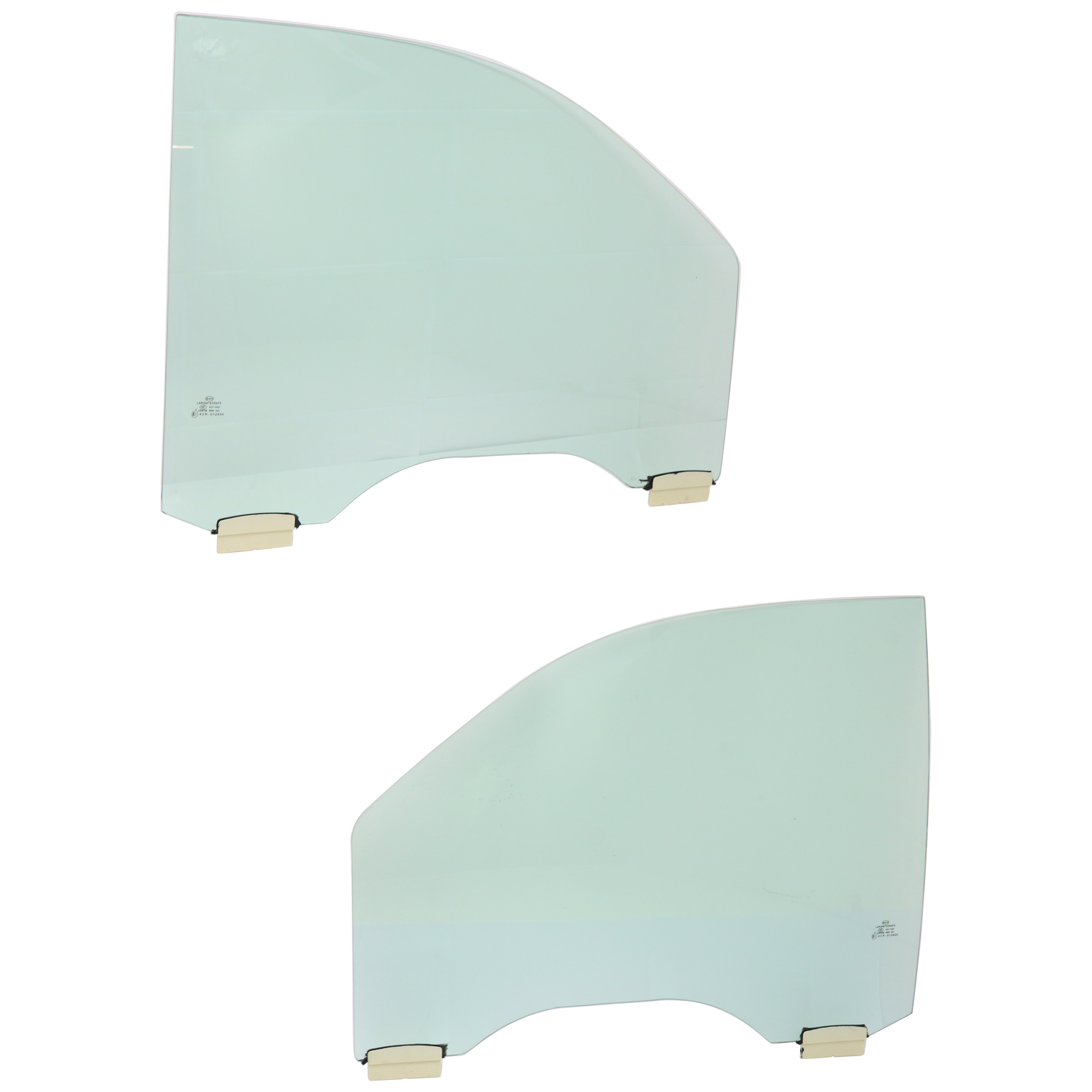 AM CADILLAC ESCALADE 11-14 FRONT DOOR GLASS RH AND LH Green Tint Crew Cab Pickup Sport Utility Hybrid SKU SET JC480135 OEM 20776968 DD11960GTYN 20776969