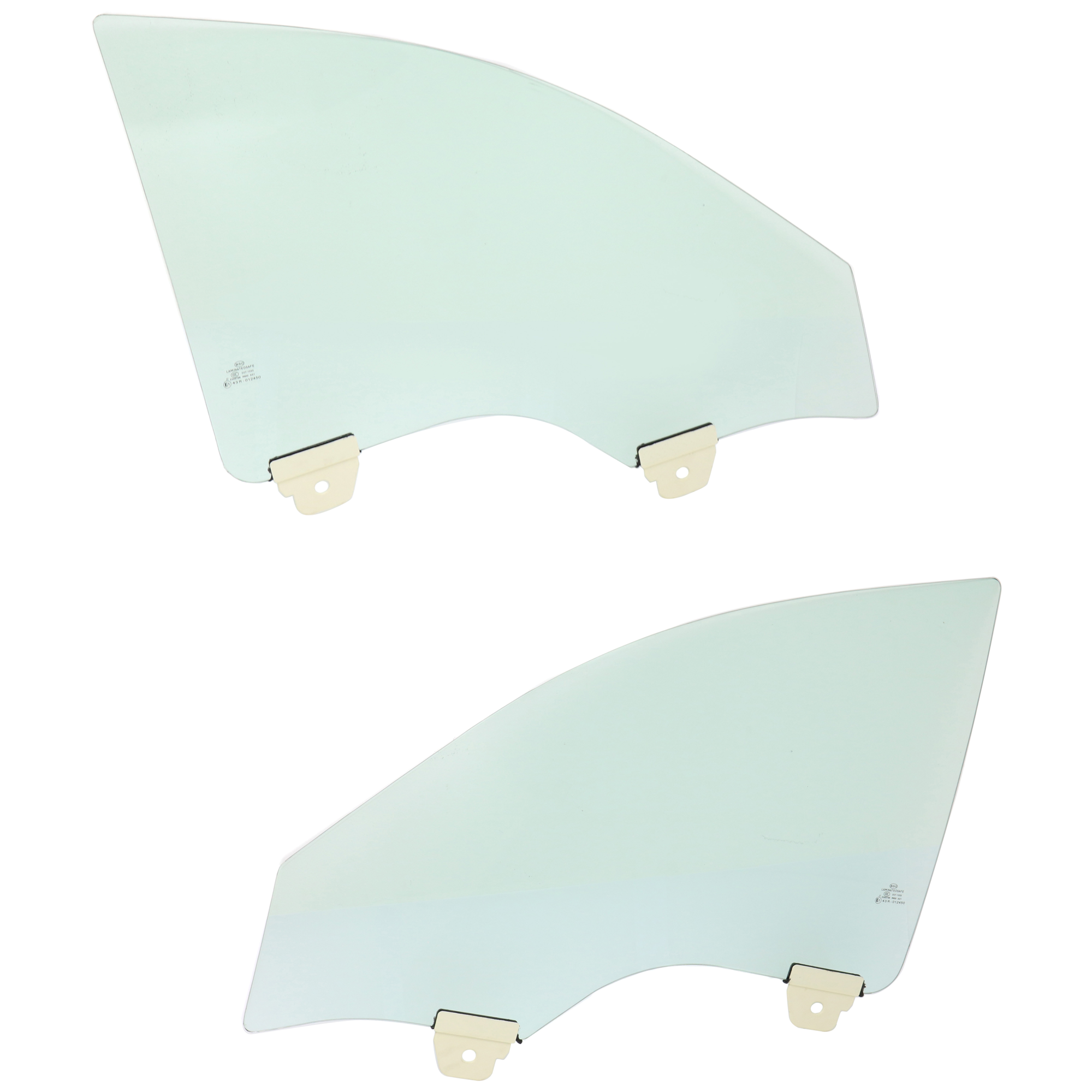 AM CHEVY MALIBU 13-16 FRONT DOOR GLASS RH AND LH No Tint w Clips 8th Gen SKU SET JC480157 OEM 22893155 DD12469GTYN 23151654