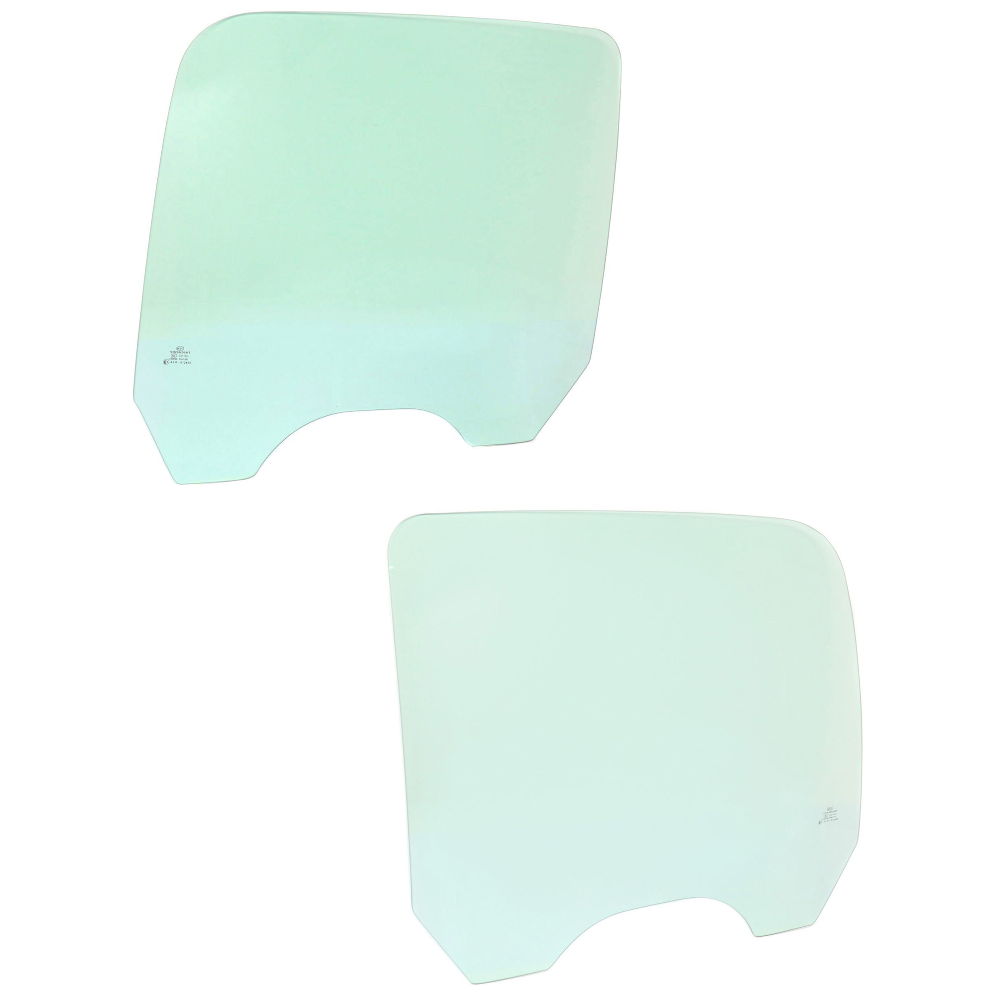 AM SILVERADO SIERRA 01-07 REAR DOOR GLASS RH AND LH No Tint Crew Cab Pickup Fits 2007 Classic SKU SET JC481317 OEM 15181069 DD09735GTNN 15181070