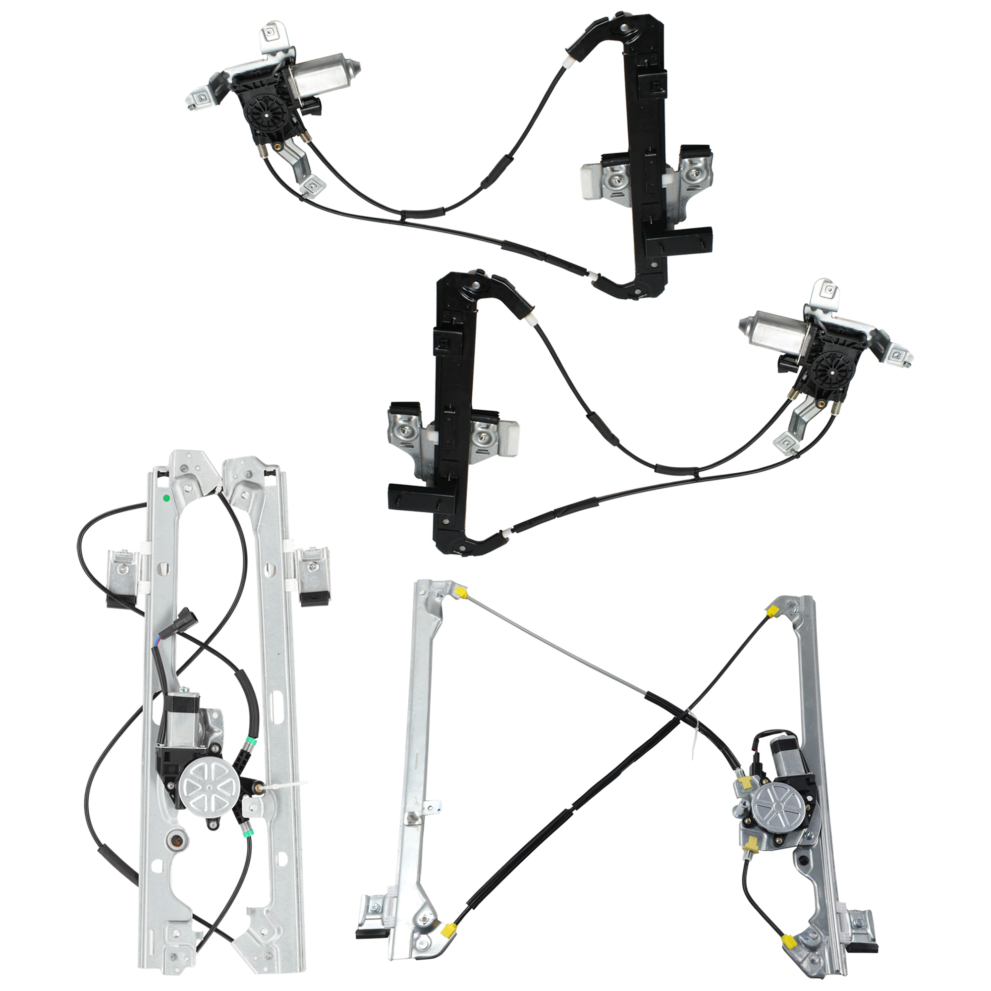 AM YUKON TAHOE 00-06 FRONT AND REAR WINDOW REGULATOR RH AND LH Power w Motor SKU SET JC491717 A Partslink GM1350110 GM1351110 GM1550151 GM1551151 OEM 19120846-19120847-19260050 PFM