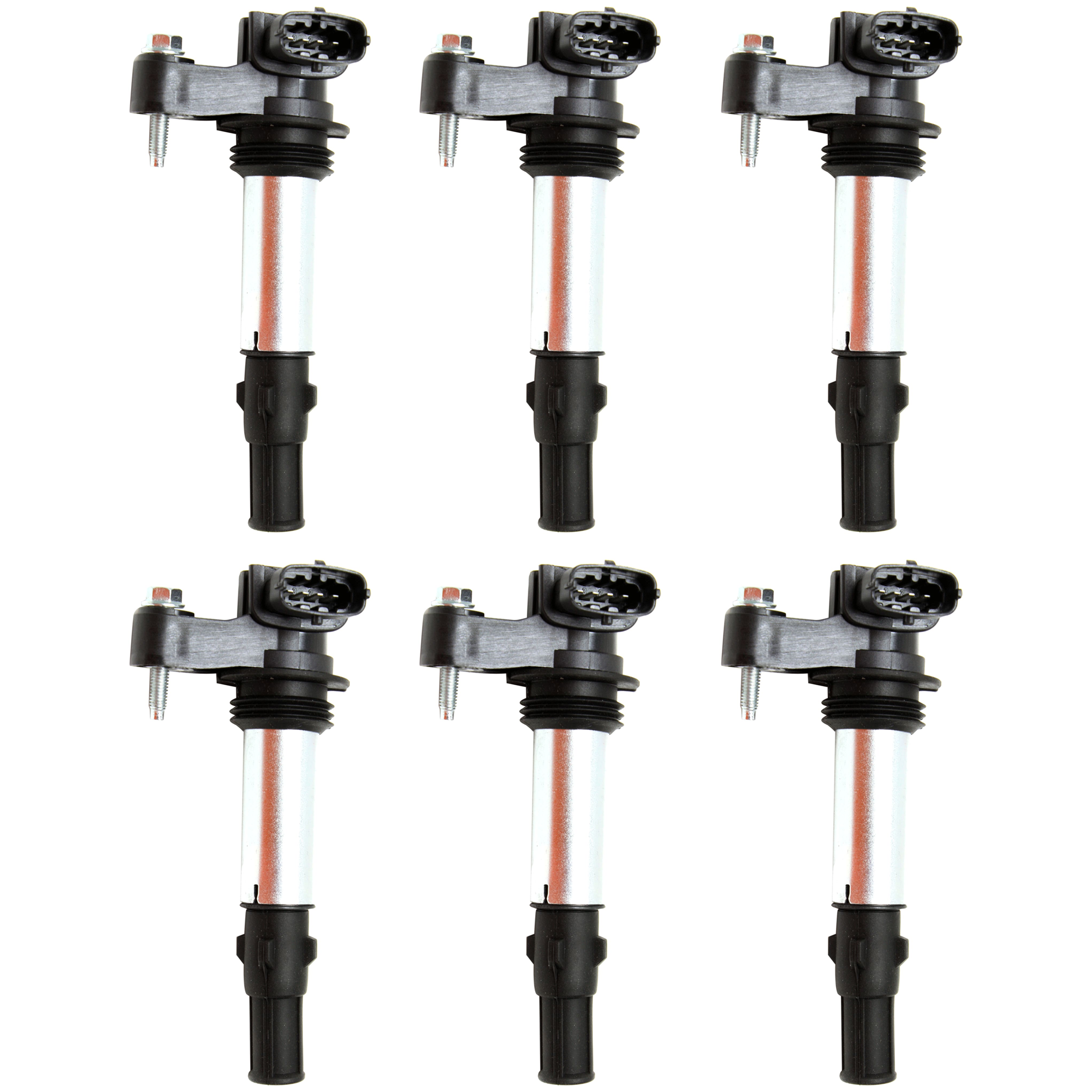 AM CTS 04-09 IGNITION COIL Set of 6-12V 4 Male Terminal and Blade Terminal Type Female Connector SKU SET JC504611-6