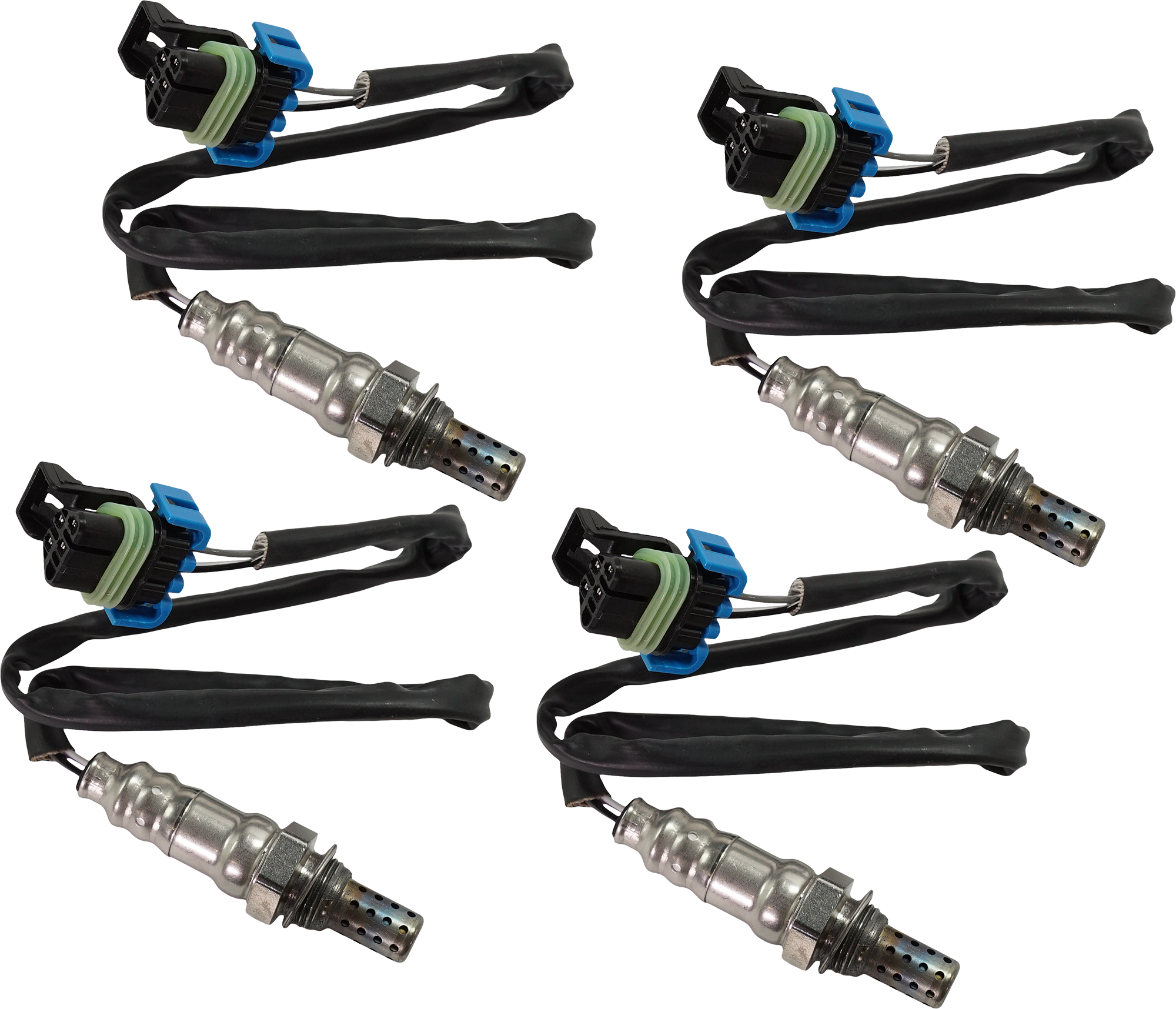 AM ENCLAVE 09-11 EQUINOX 10-17 OXYGEN SENSOR Set of 4 Before and After Catalytic Converter Front and Rear Heated 4 Wire SKU SET JC960912-4