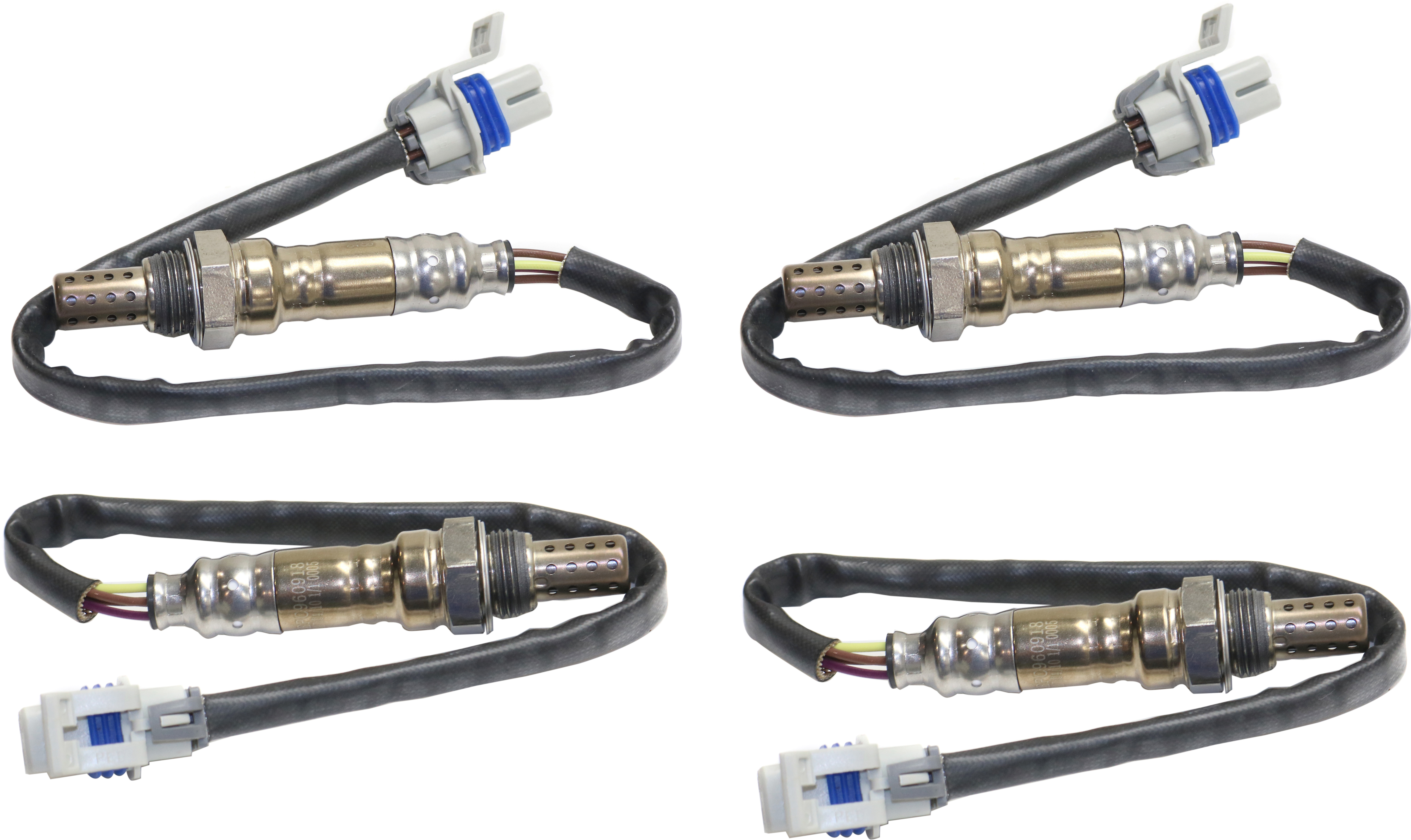 AM C K FULL SIZE PICKUP 02-07 OXYGEN SENSOR Set of 4 Heated 4 Wires Female Connector Before and After Catalytic Converter RH and LH SKU SET JC960918-4