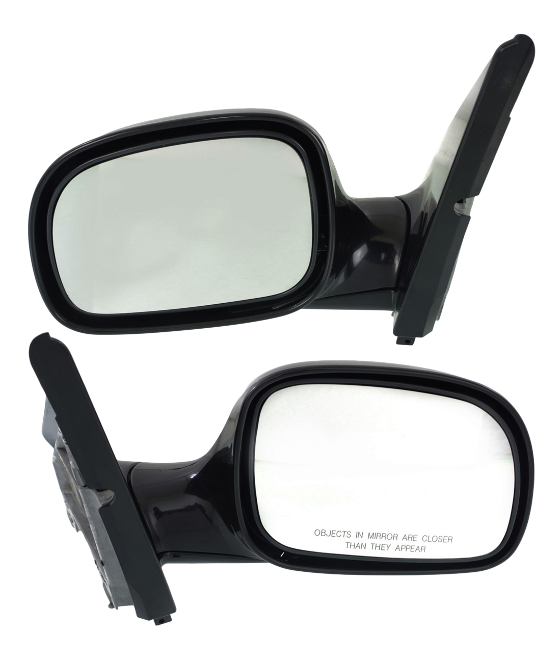 AM CARAVAN 96-00 MIRROR RH AND LH Manual Adjust Manual Folding Non Heated Paintable SKU SET JCH13R Partslink CH1320110 CH1321110 OEM 4675576AB 4675577AB